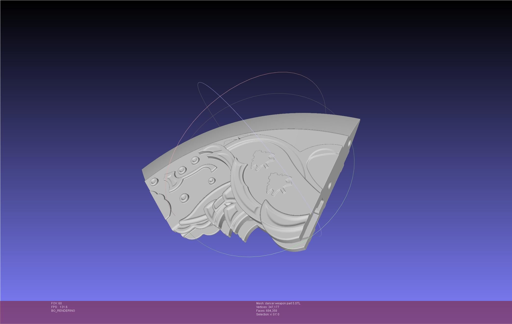 Final Fantasy XIV Dancer Disk Weapon Printable Assembly 3D print model_145