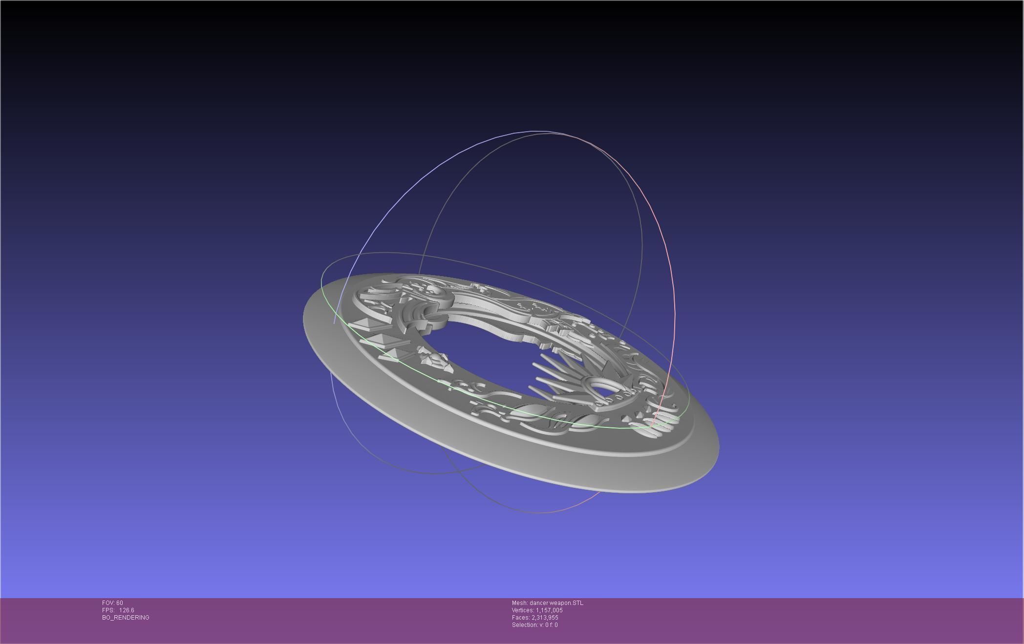 Final Fantasy XIV Dancer Disk Weapon Printable Assembly 3D print model_25