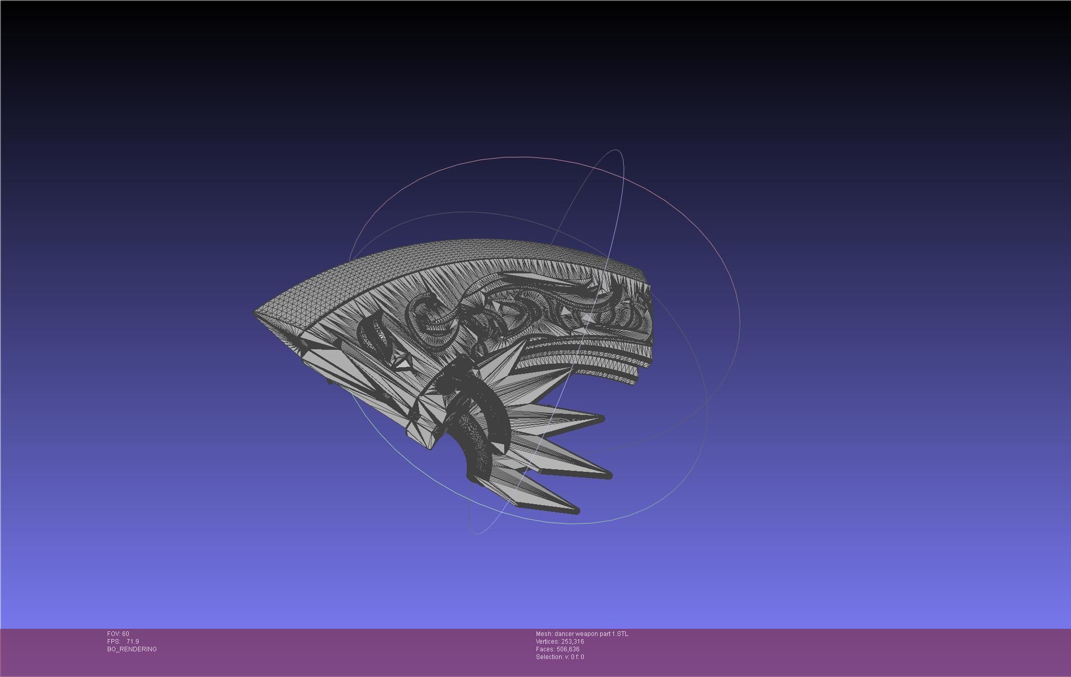 Final Fantasy XIV Dancer Disk Weapon Printable Assembly 3D print model_111