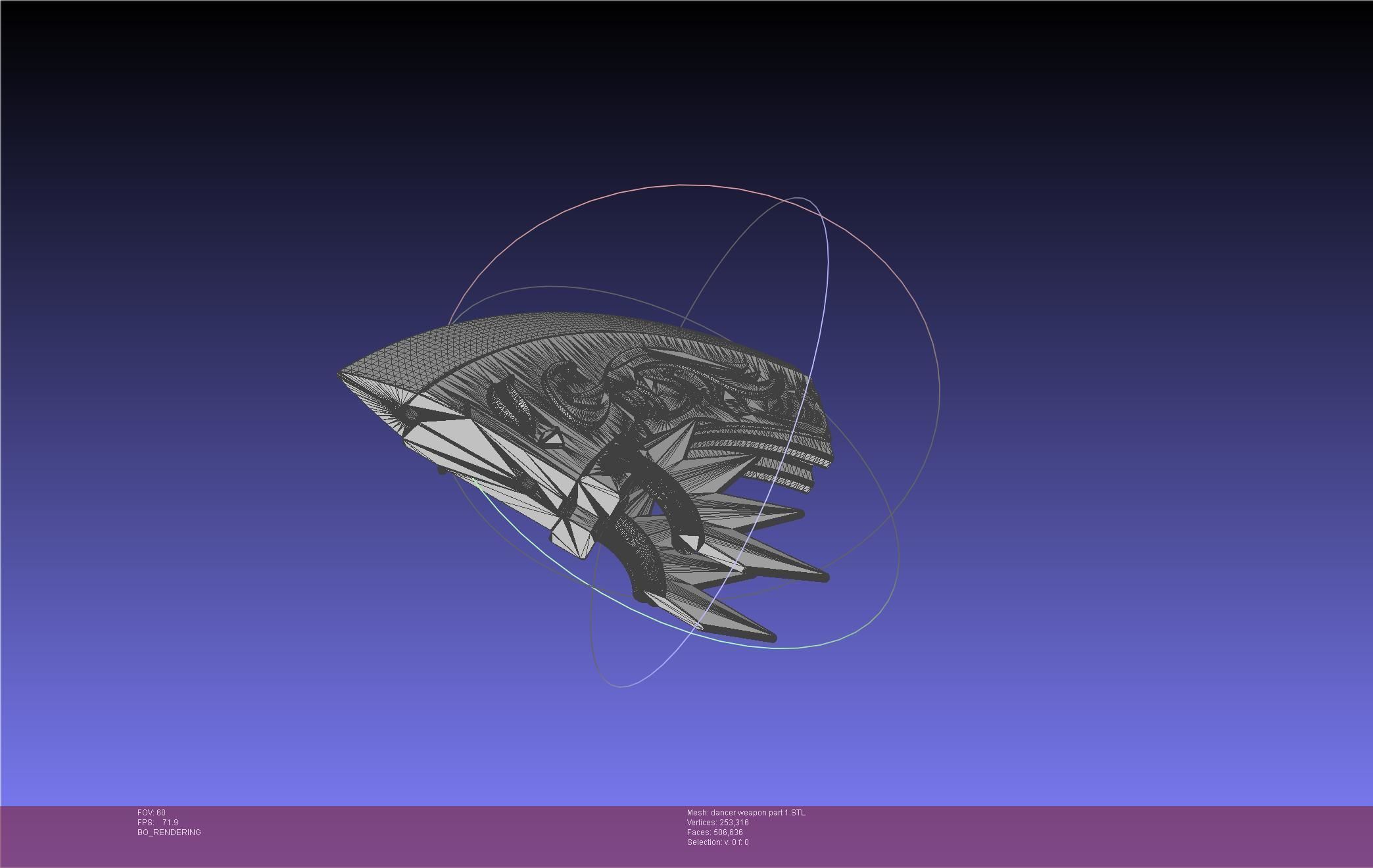 Final Fantasy XIV Dancer Disk Weapon Printable Assembly 3D print model_112