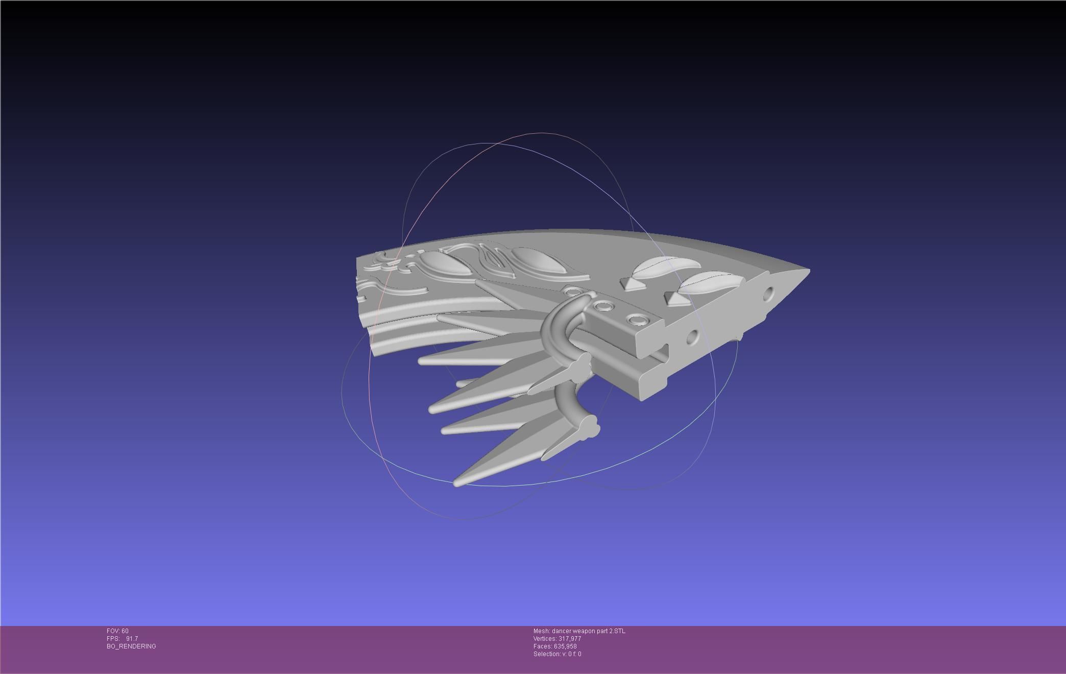 Final Fantasy XIV Dancer Disk Weapon Printable Assembly 3D print model_123