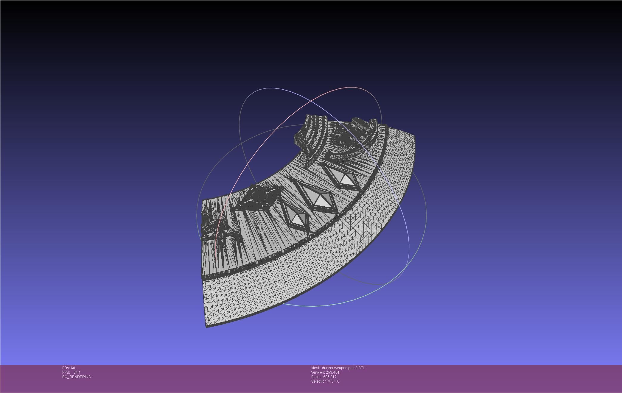 Final Fantasy XIV Dancer Disk Weapon Printable Assembly 3D print model_126