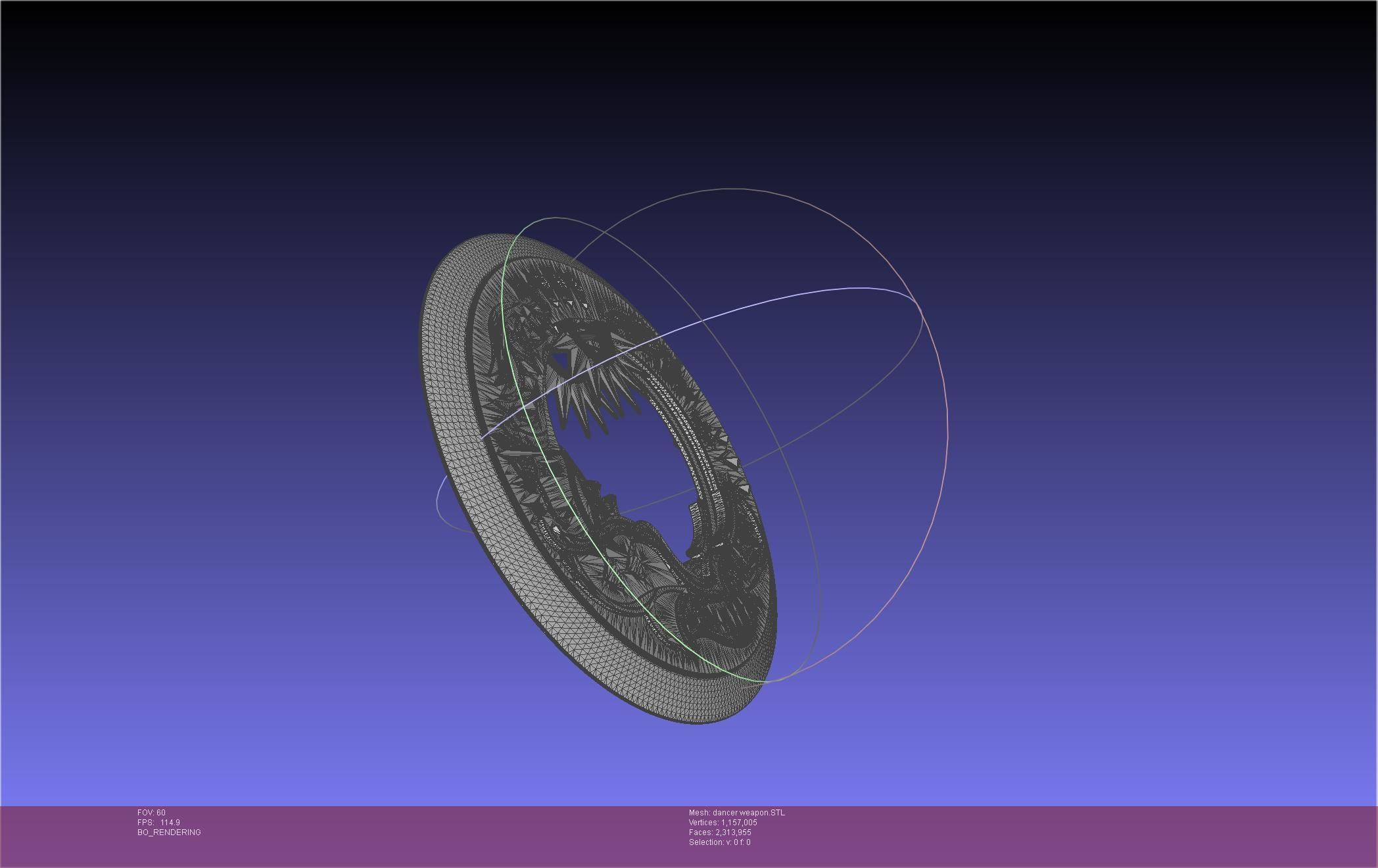 Final Fantasy XIV Dancer Disk Weapon Printable Assembly 3D print model_59