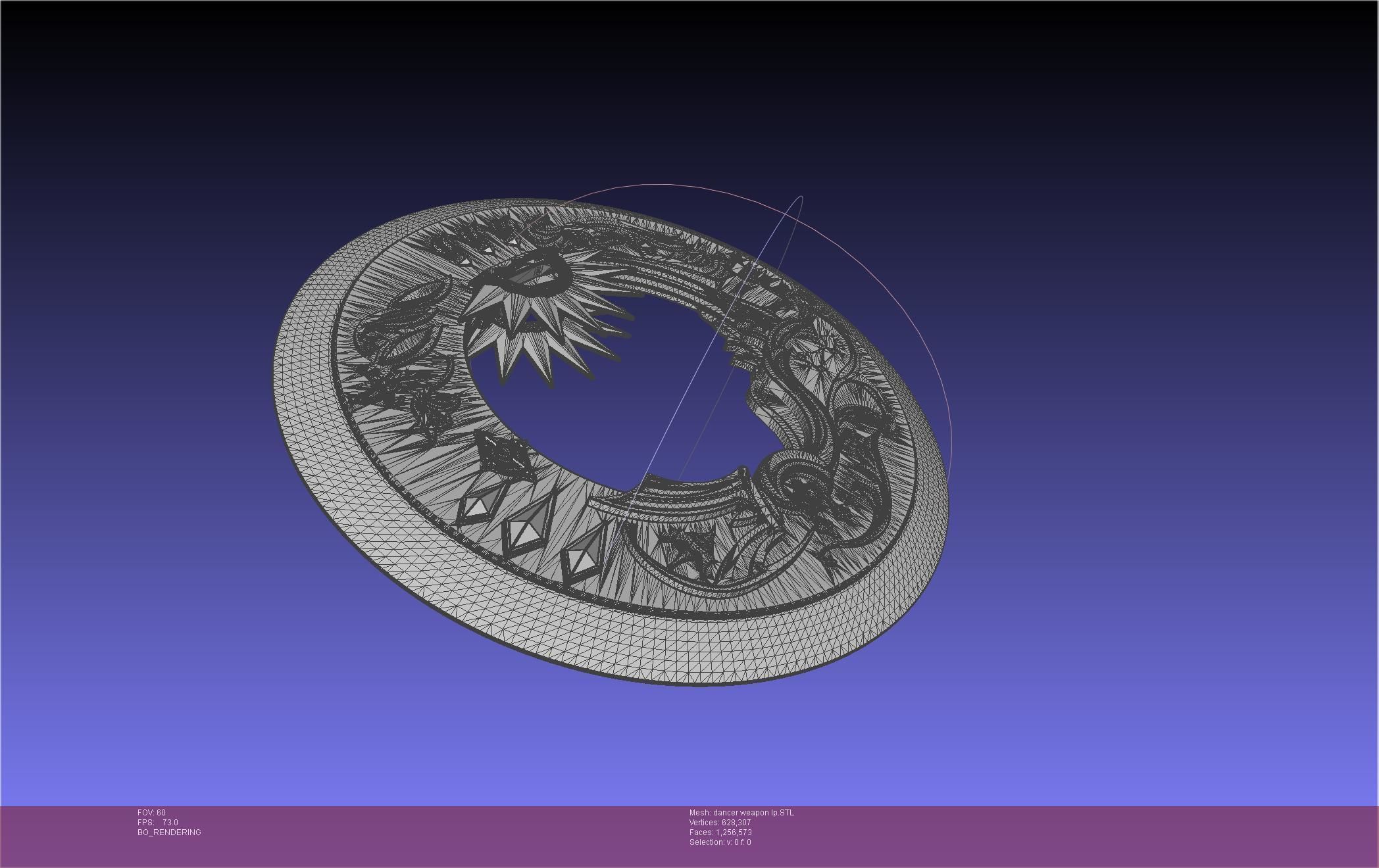 Final Fantasy XIV Dancer Disk Weapon Printable Assembly 3D print model_76