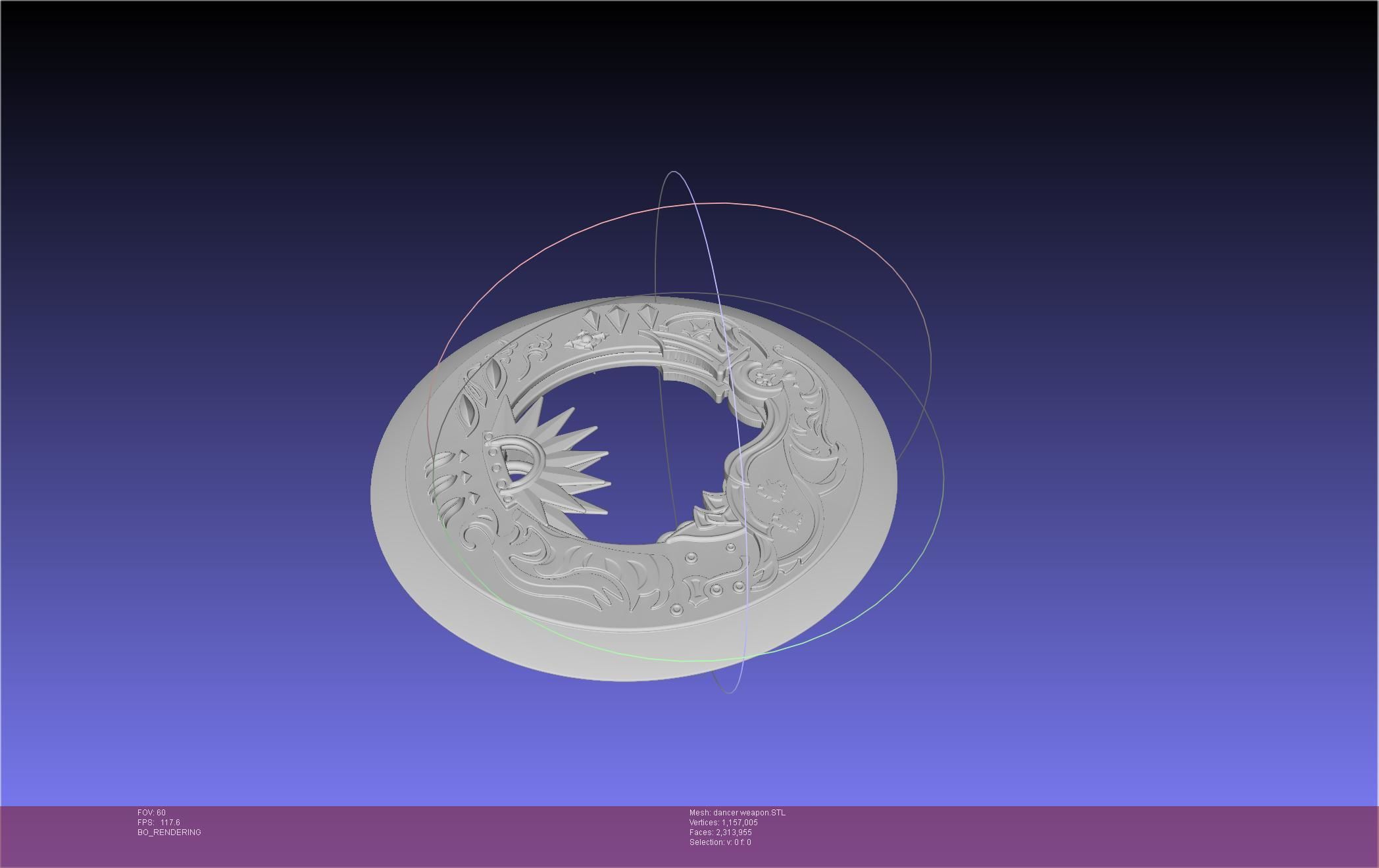 Final Fantasy XIV Dancer Disk Weapon Printable Assembly 3D print model_23