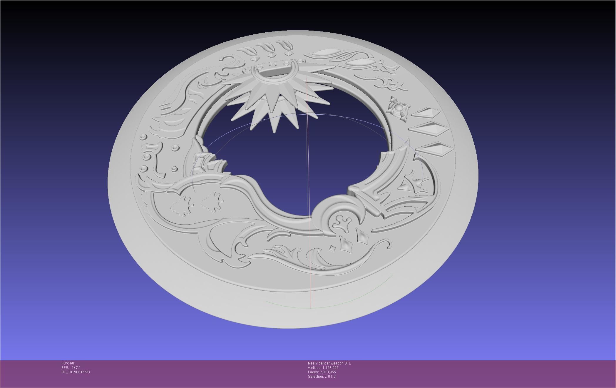 Final Fantasy XIV Dancer Disk Weapon Printable Assembly 3D print model_72