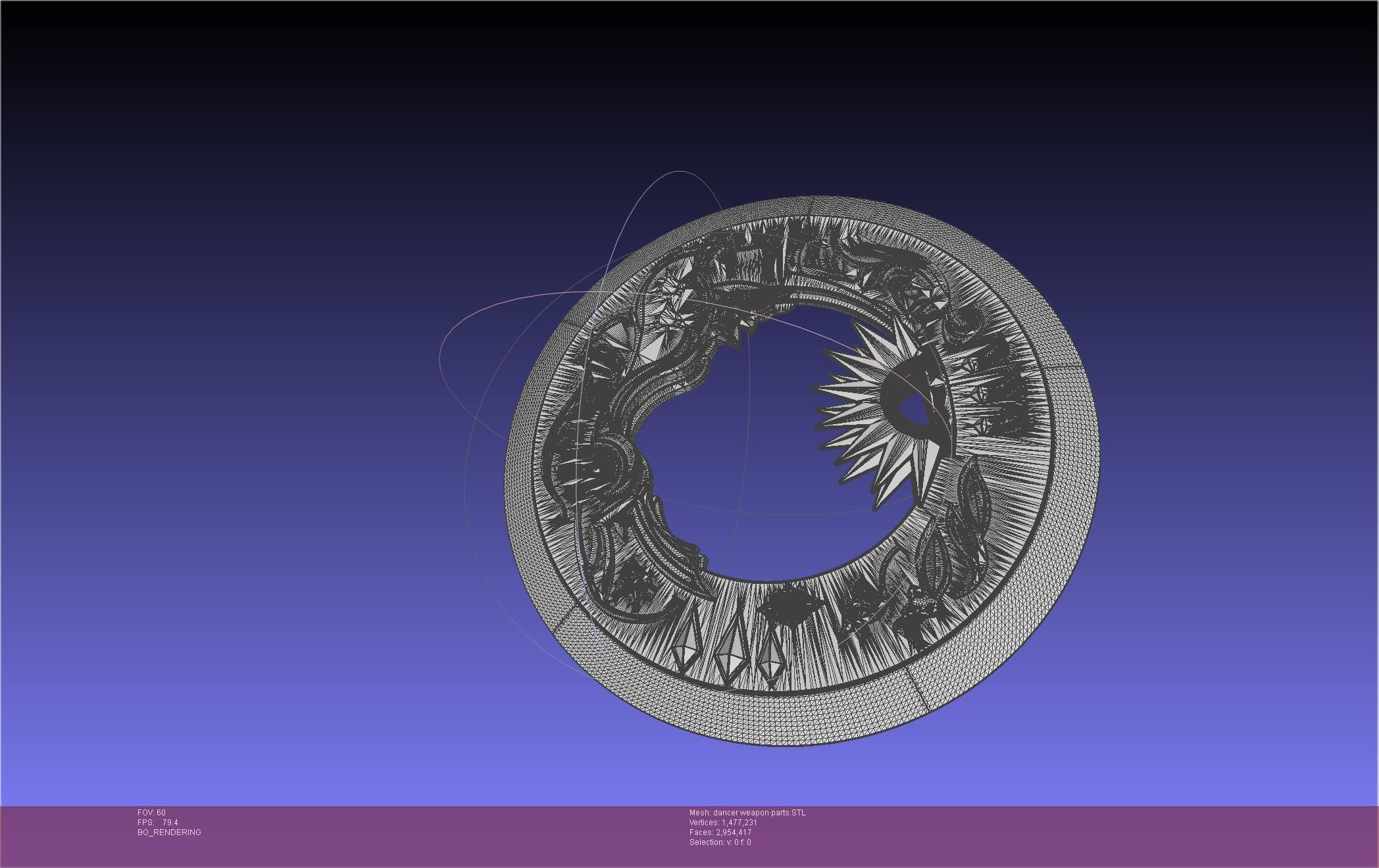 Final Fantasy XIV Dancer Disk Weapon Printable Assembly 3D print model_87