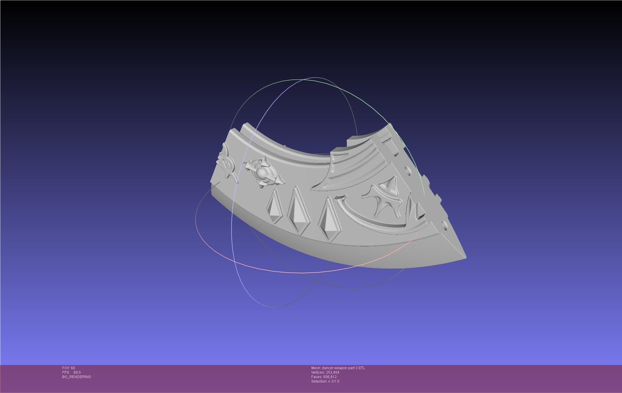 Final Fantasy XIV Dancer Disk Weapon Printable Assembly 3D print model_128