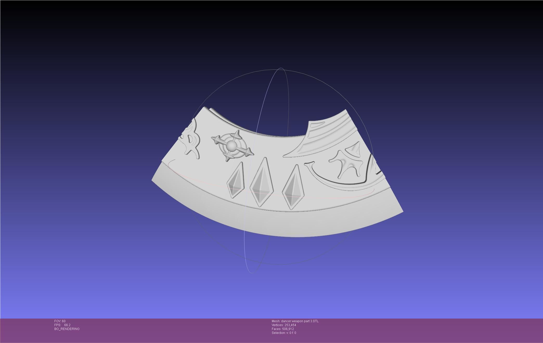 Final Fantasy XIV Dancer Disk Weapon Printable Assembly 3D print model_127