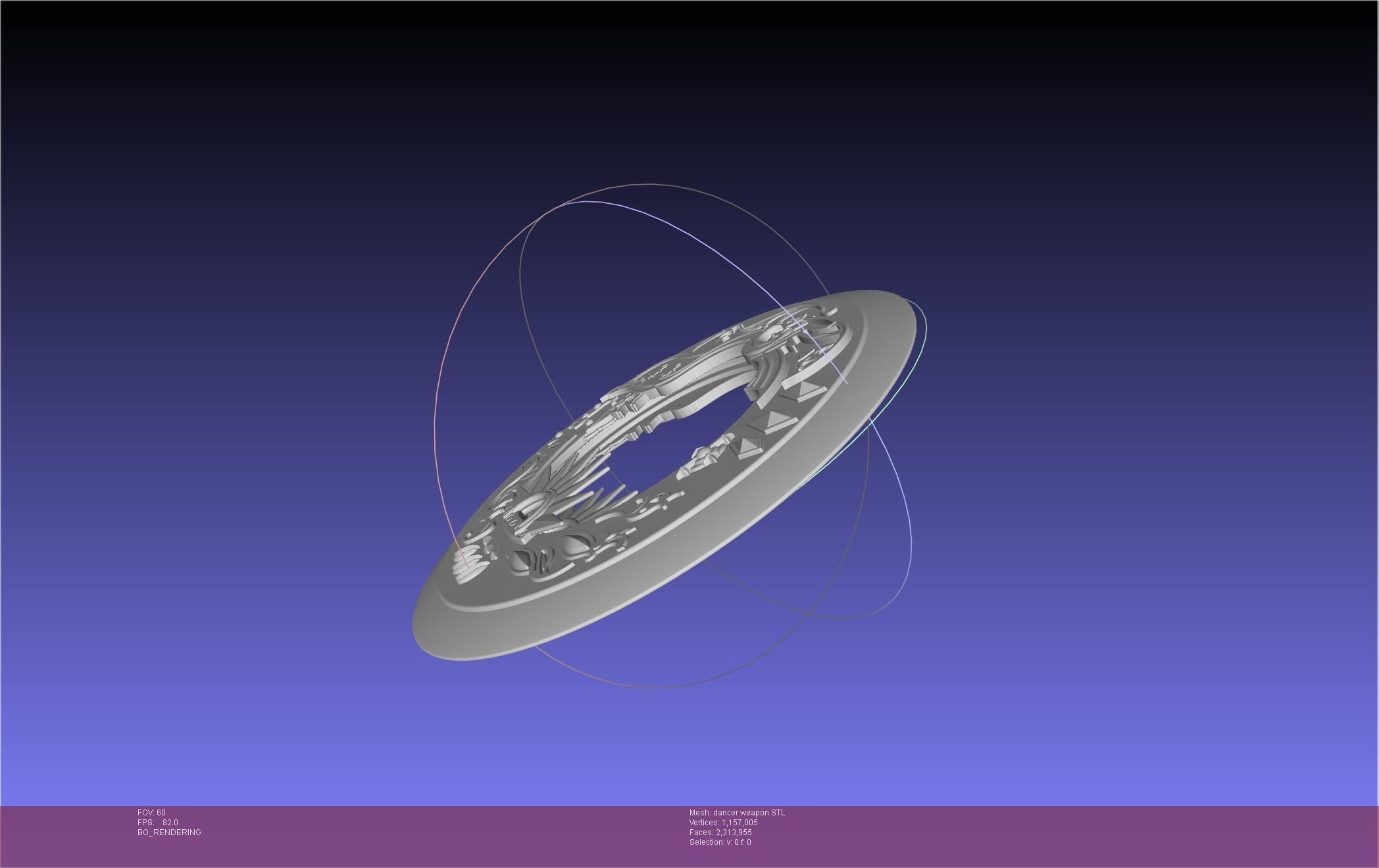 Final Fantasy XIV Dancer Disk Weapon Printable Assembly 3D print model_37