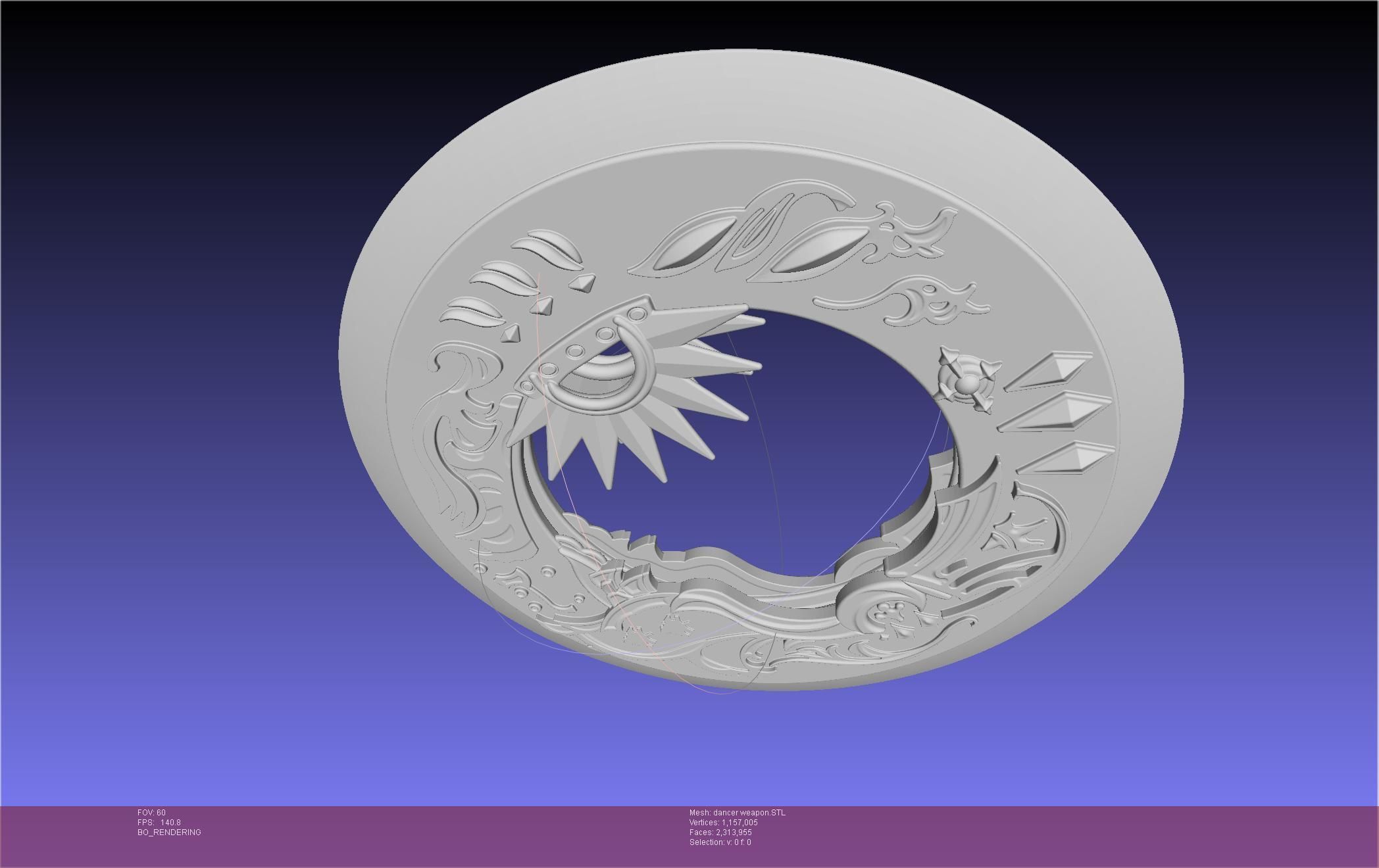 Final Fantasy XIV Dancer Disk Weapon Printable Assembly 3D print model_74