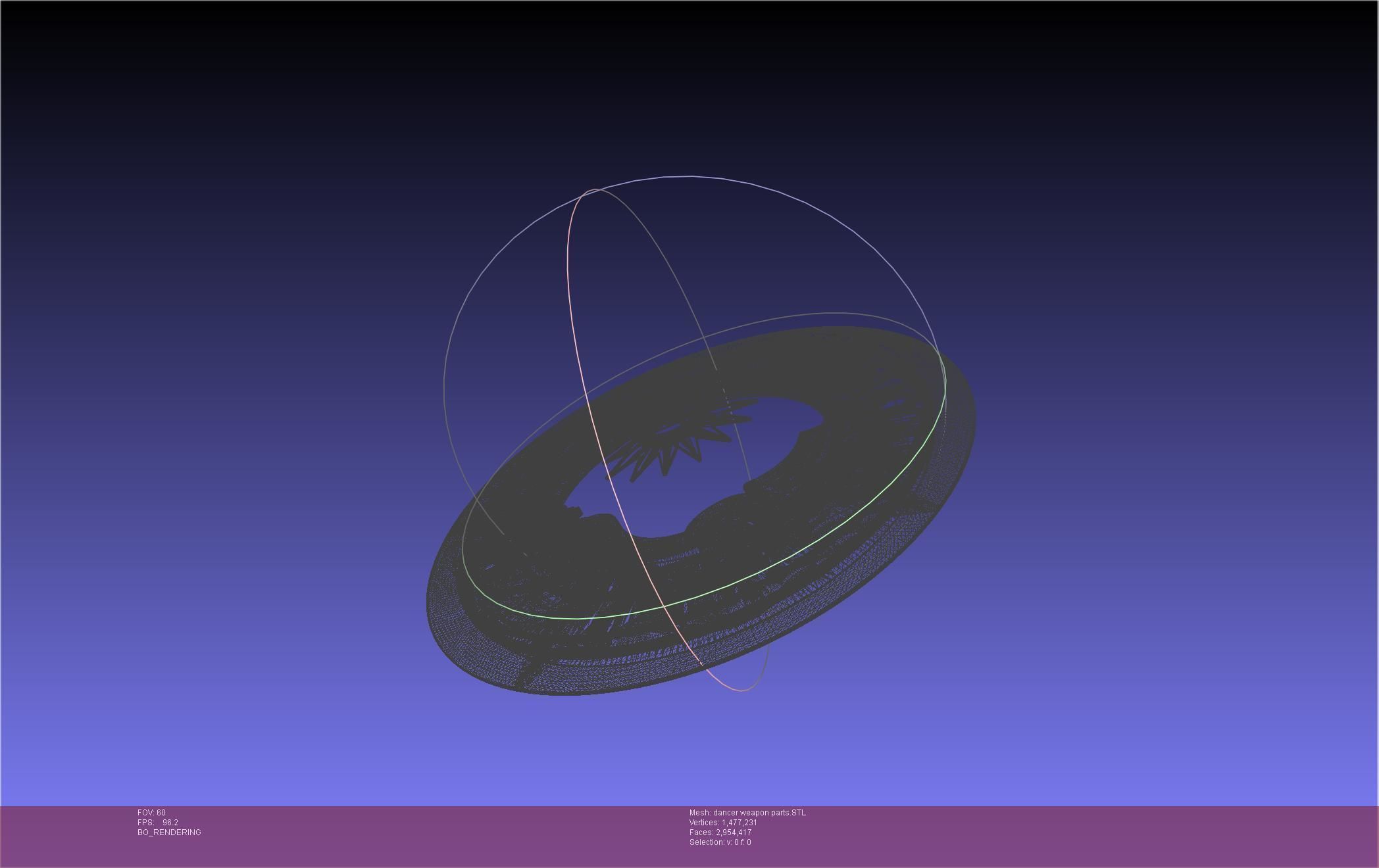 Final Fantasy XIV Dancer Disk Weapon Printable Assembly 3D print model_93