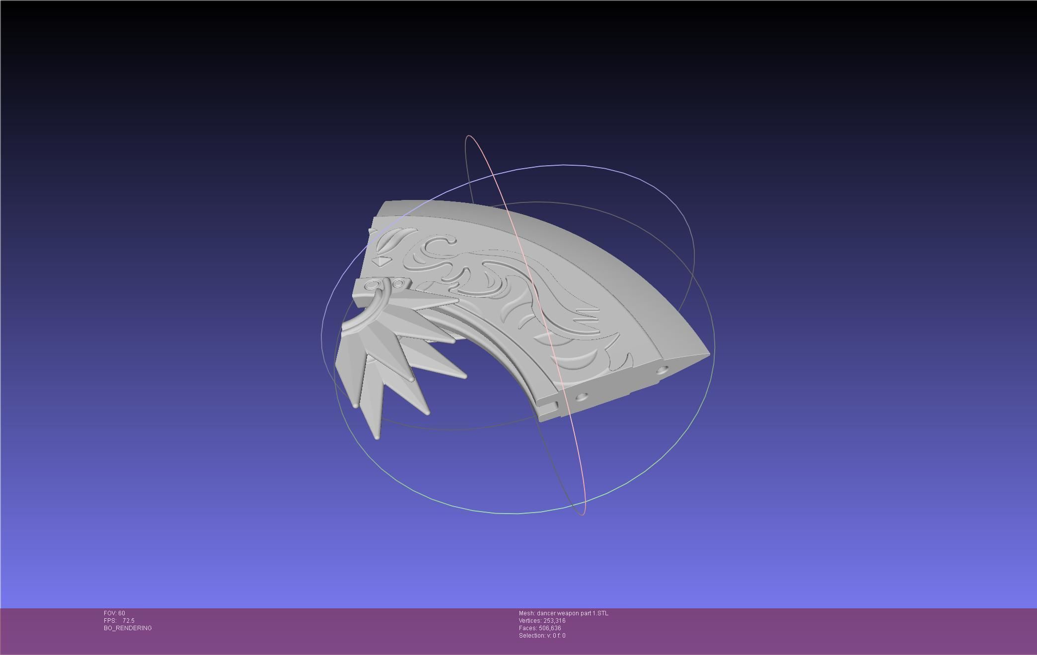Final Fantasy XIV Dancer Disk Weapon Printable Assembly 3D print model_110
