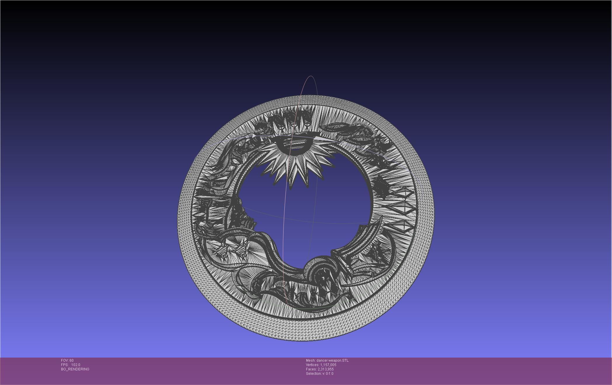 Final Fantasy XIV Dancer Disk Weapon Printable Assembly 3D print model_68