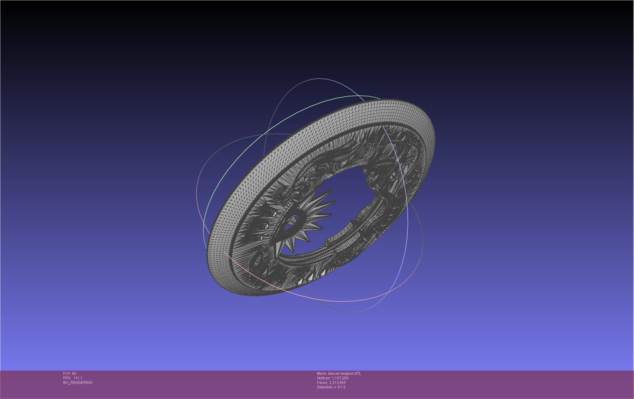 Final Fantasy XIV Dancer Disk Weapon Printable Assembly 3D print model_57