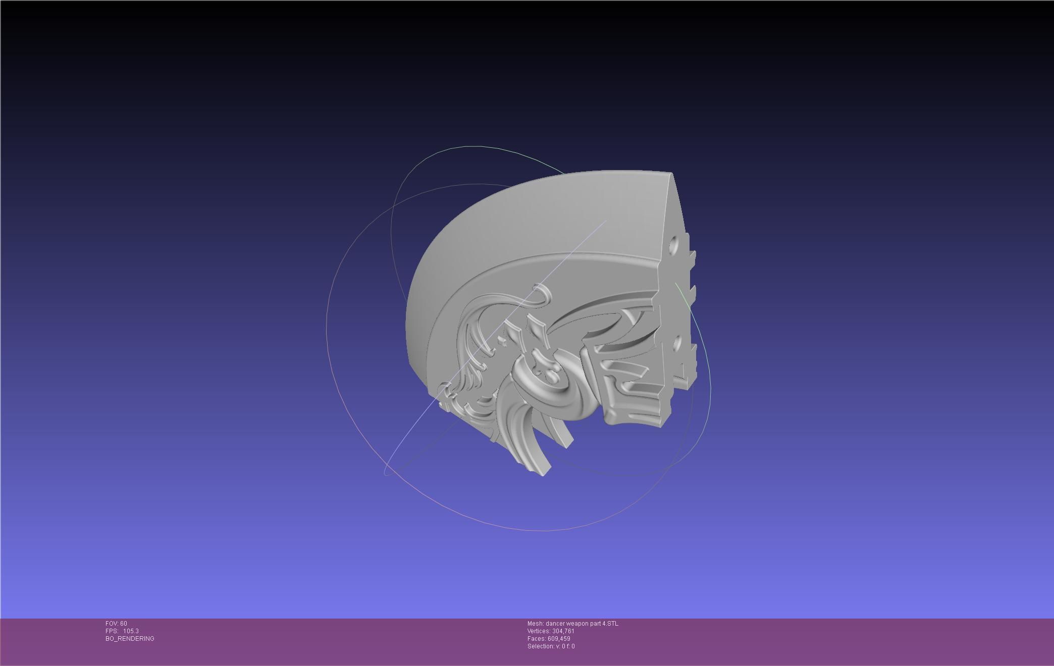 Final Fantasy XIV Dancer Disk Weapon Printable Assembly 3D print model_141