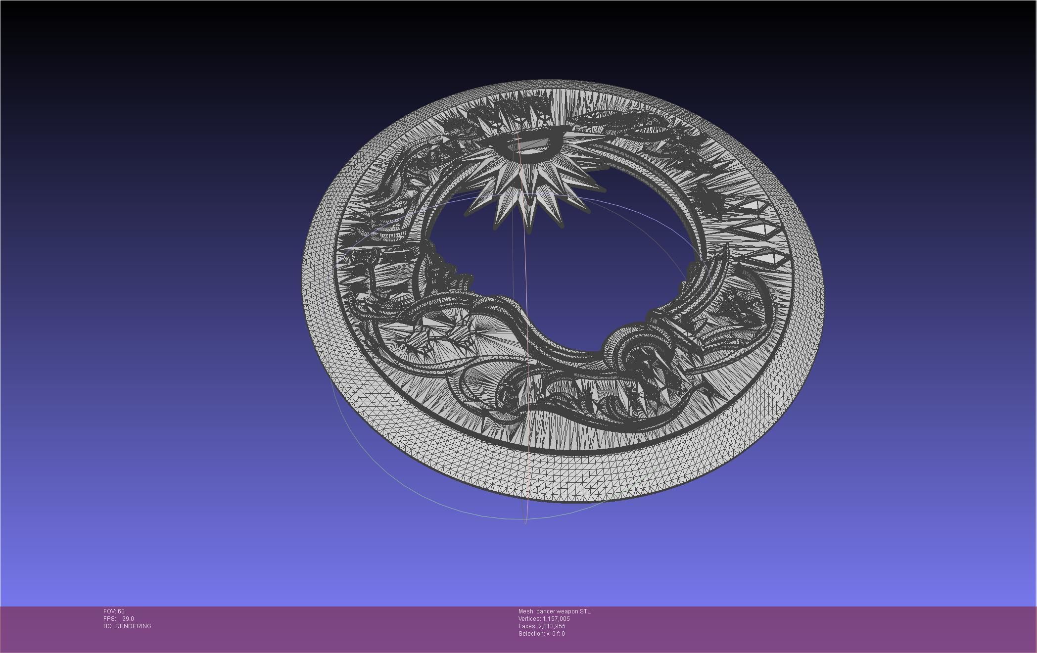 Final Fantasy XIV Dancer Disk Weapon Printable Assembly 3D print model_70