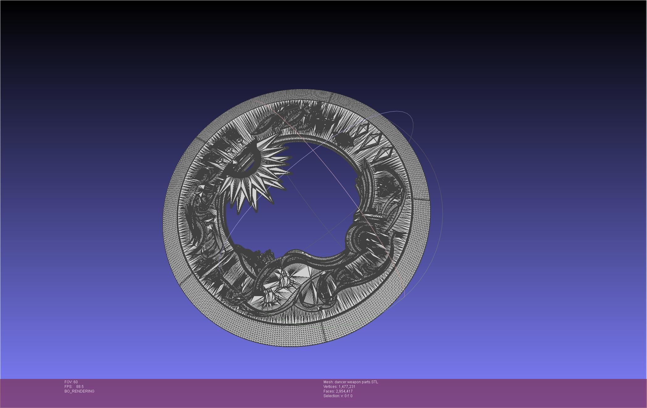 Final Fantasy XIV Dancer Disk Weapon Printable Assembly 3D print model_98