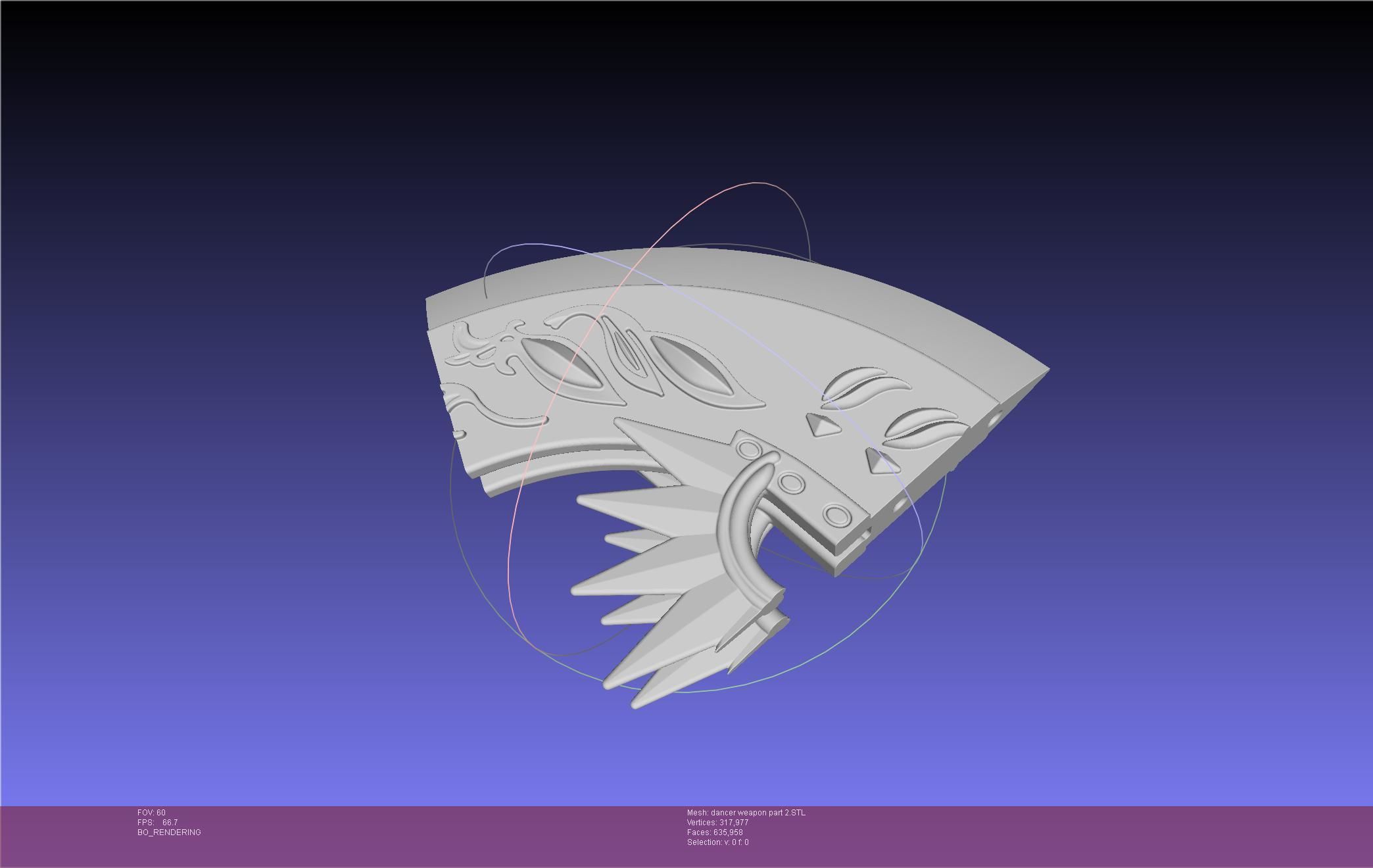 Final Fantasy XIV Dancer Disk Weapon Printable Assembly 3D print model_122