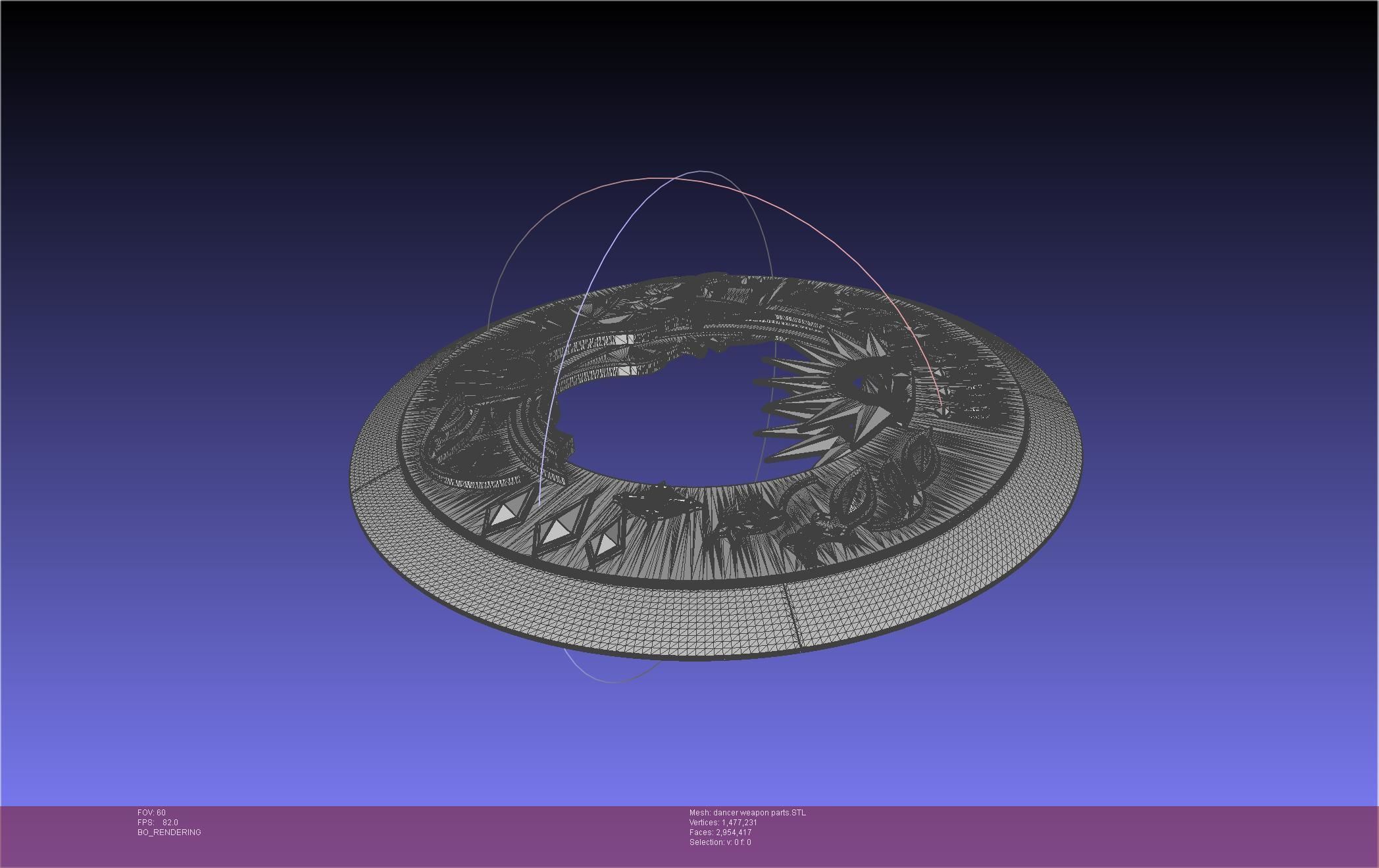 Final Fantasy XIV Dancer Disk Weapon Printable Assembly 3D print model_104