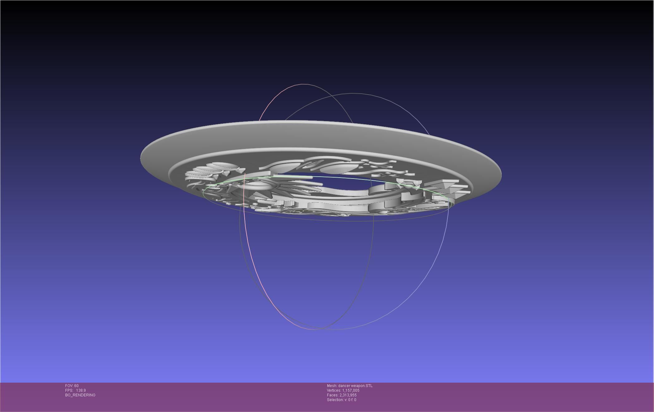 Final Fantasy XIV Dancer Disk Weapon Printable Assembly 3D print model_12