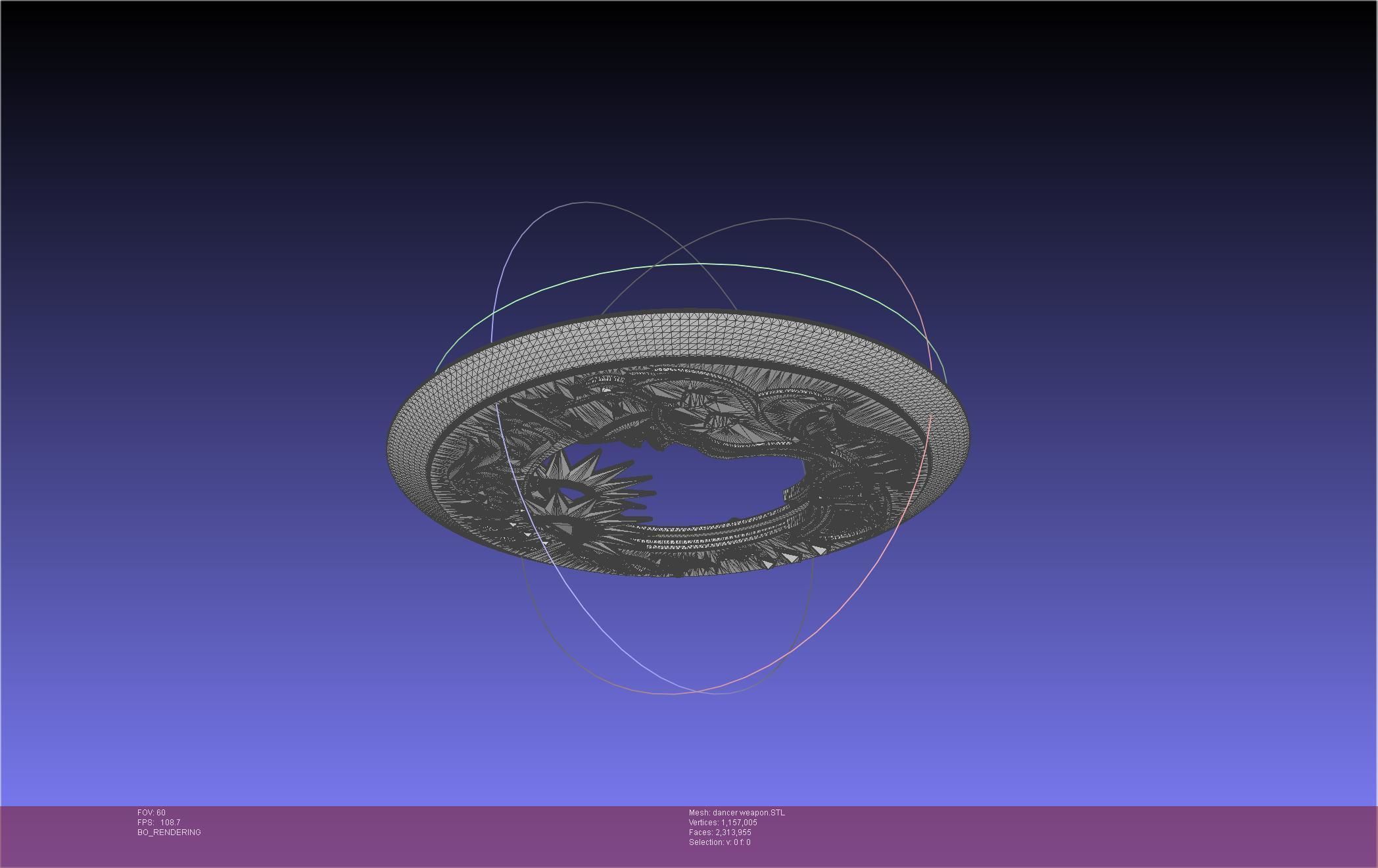 Final Fantasy XIV Dancer Disk Weapon Printable Assembly 3D print model_56