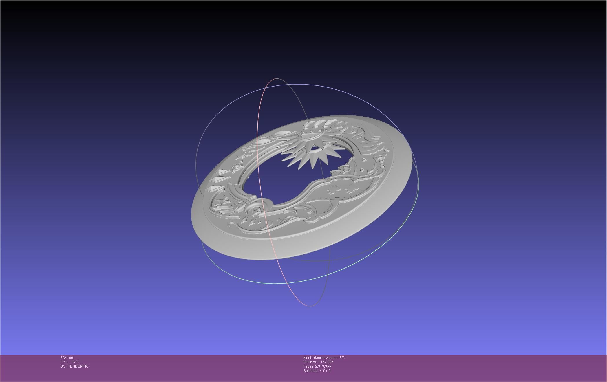 Final Fantasy XIV Dancer Disk Weapon Printable Assembly 3D print model_35