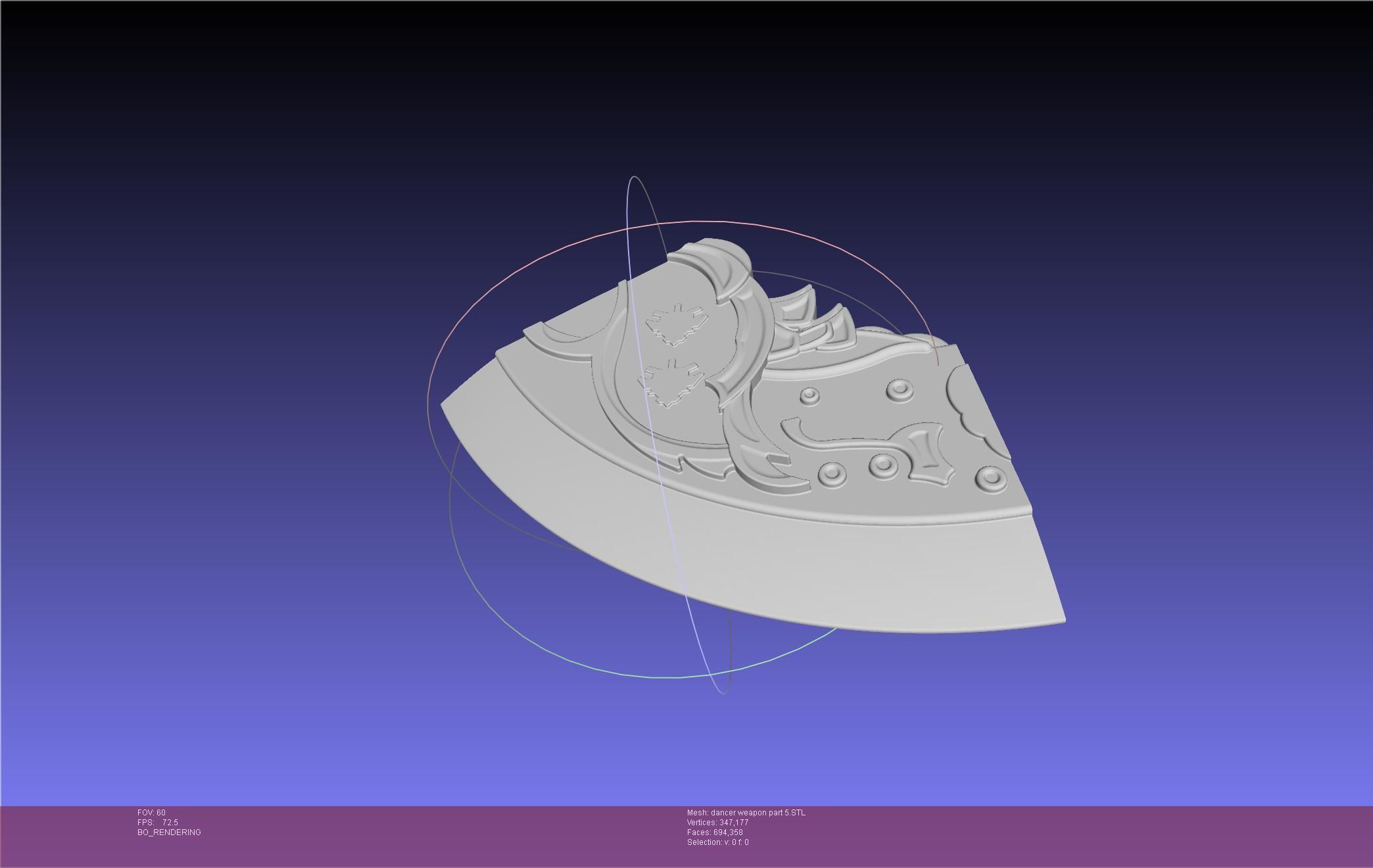 Final Fantasy XIV Dancer Disk Weapon Printable Assembly 3D print model_147