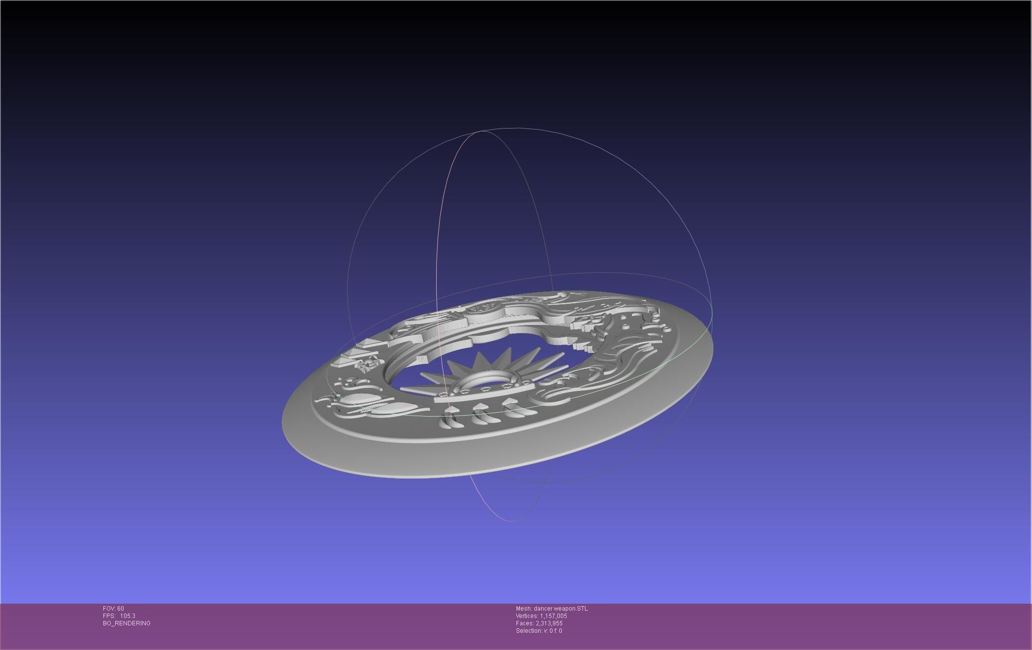 Final Fantasy XIV Dancer Disk Weapon Printable Assembly 3D print model_44