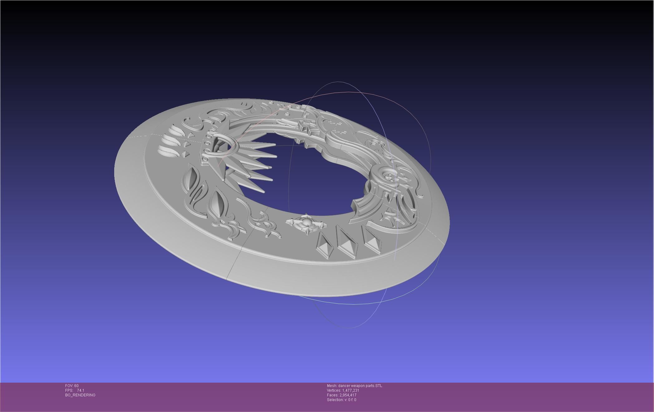 Final Fantasy XIV Dancer Disk Weapon Printable Assembly 3D print model_83