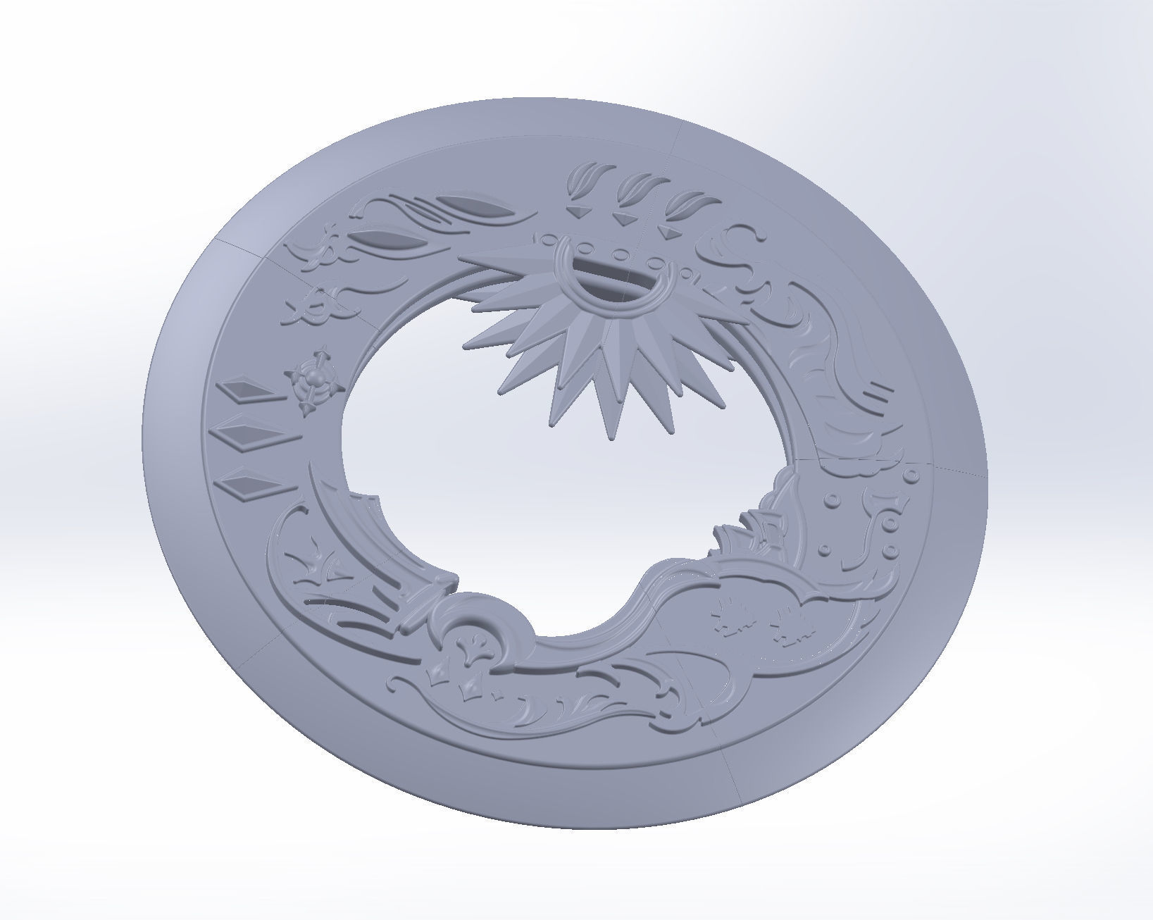 Final Fantasy XIV Dancer Disk Weapon Printable Assembly 3D print model_3