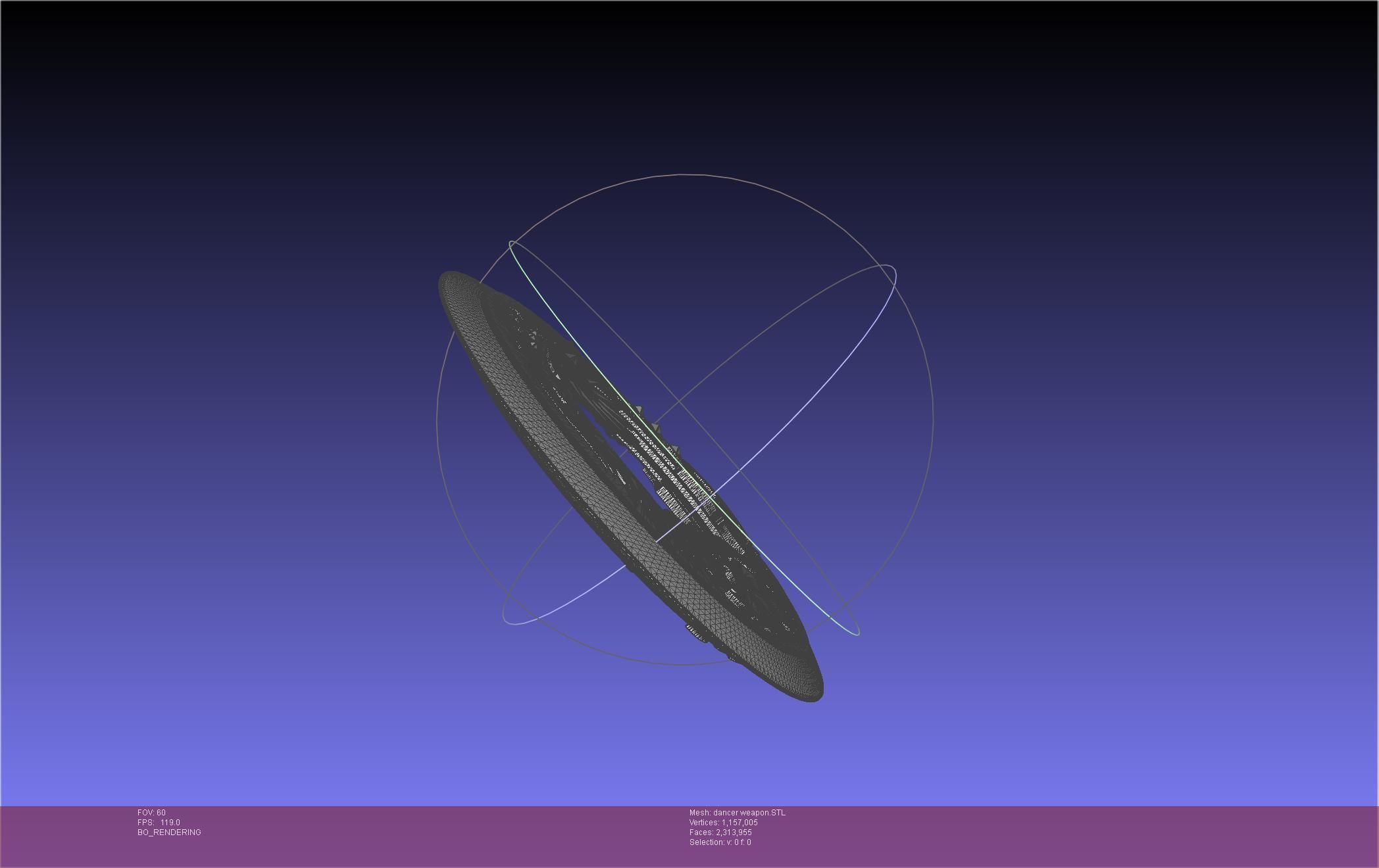 Final Fantasy XIV Dancer Disk Weapon Printable Assembly 3D print model_64