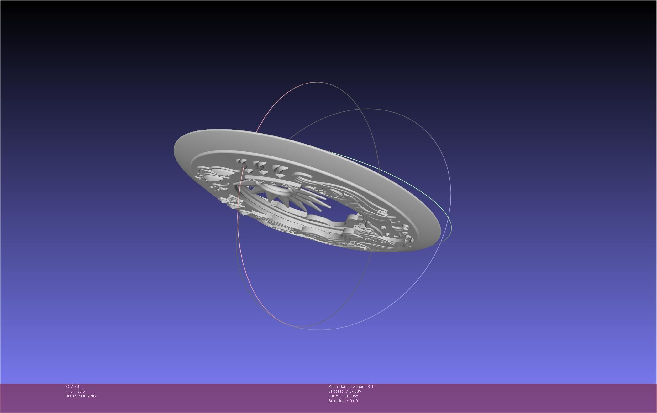 Final Fantasy XIV Dancer Disk Weapon Printable Assembly 3D print model_28