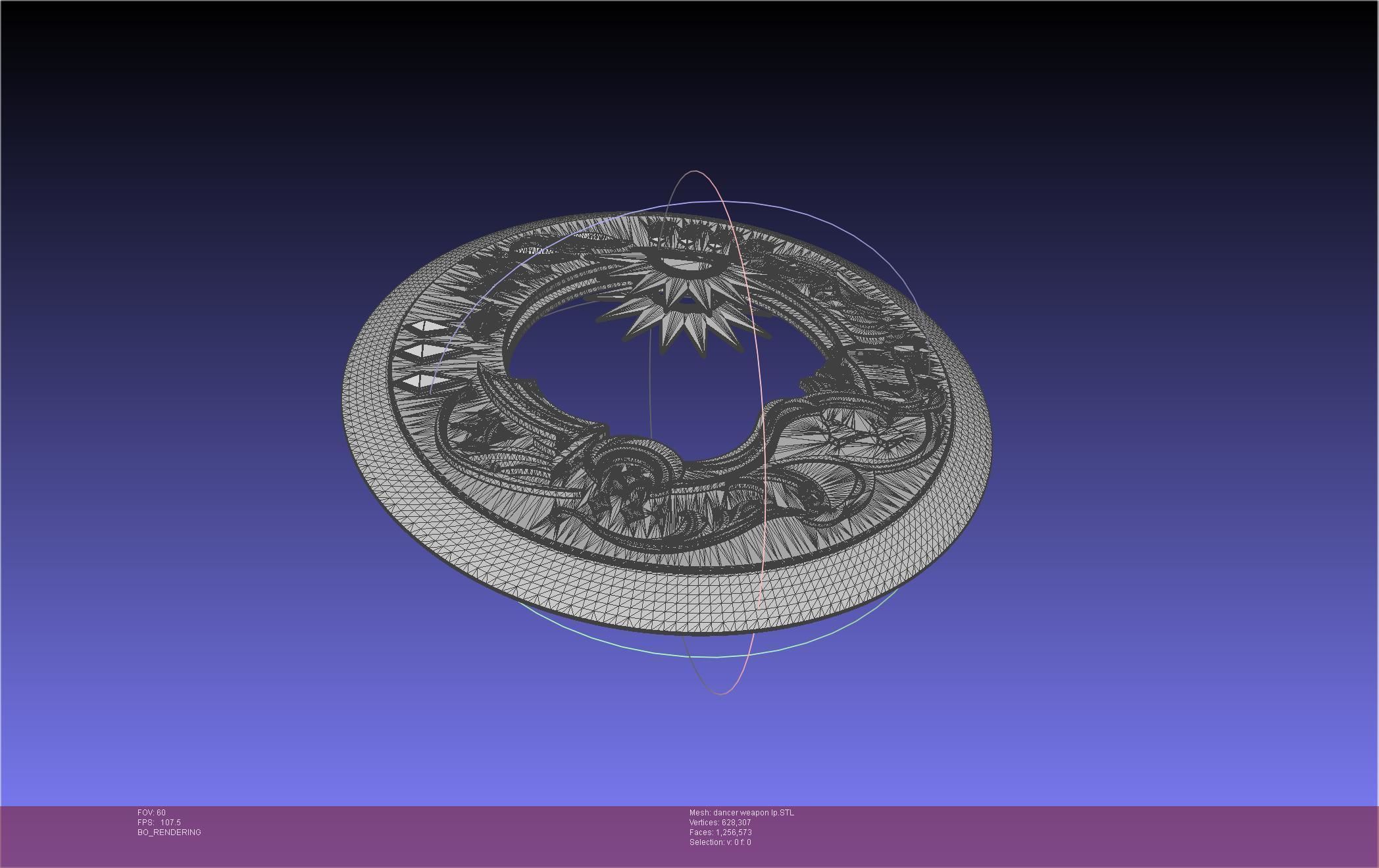 Final Fantasy XIV Dancer Disk Weapon Printable Assembly 3D print model_75