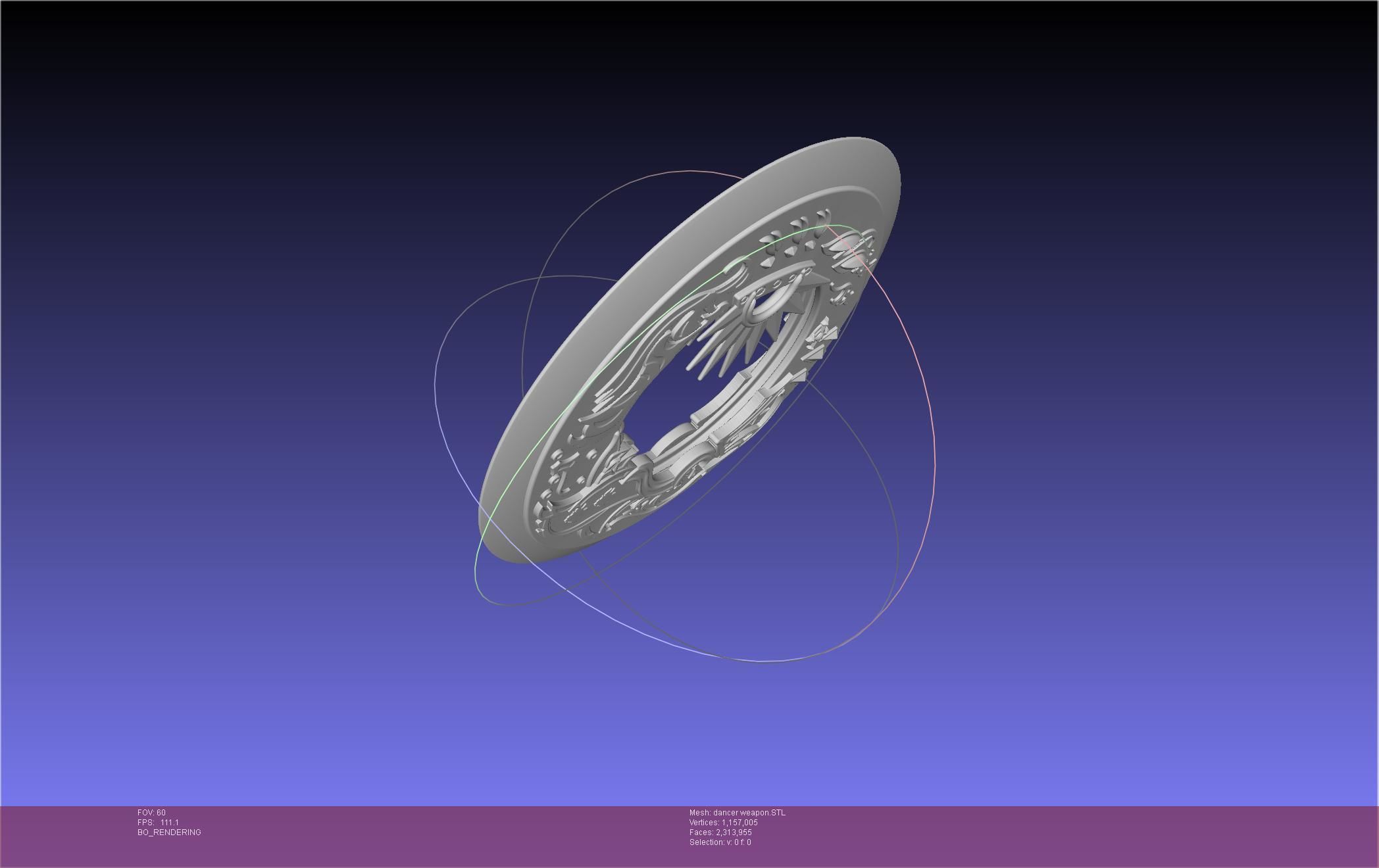 Final Fantasy XIV Dancer Disk Weapon Printable Assembly 3D print model_18