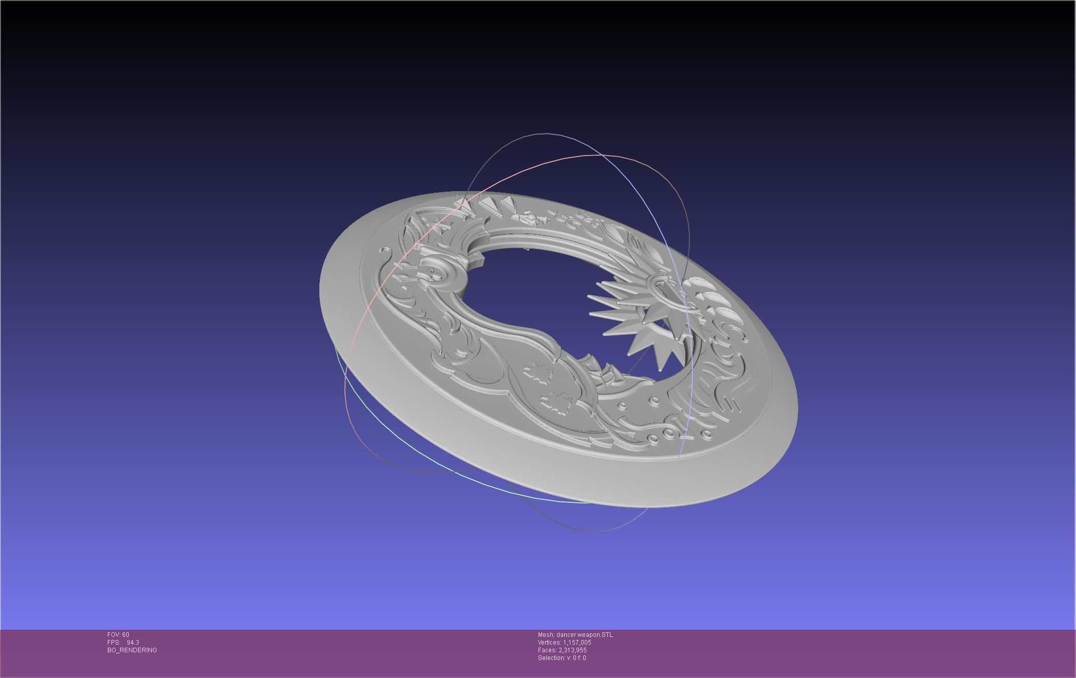 Final Fantasy XIV Dancer Disk Weapon Printable Assembly 3D print model_15