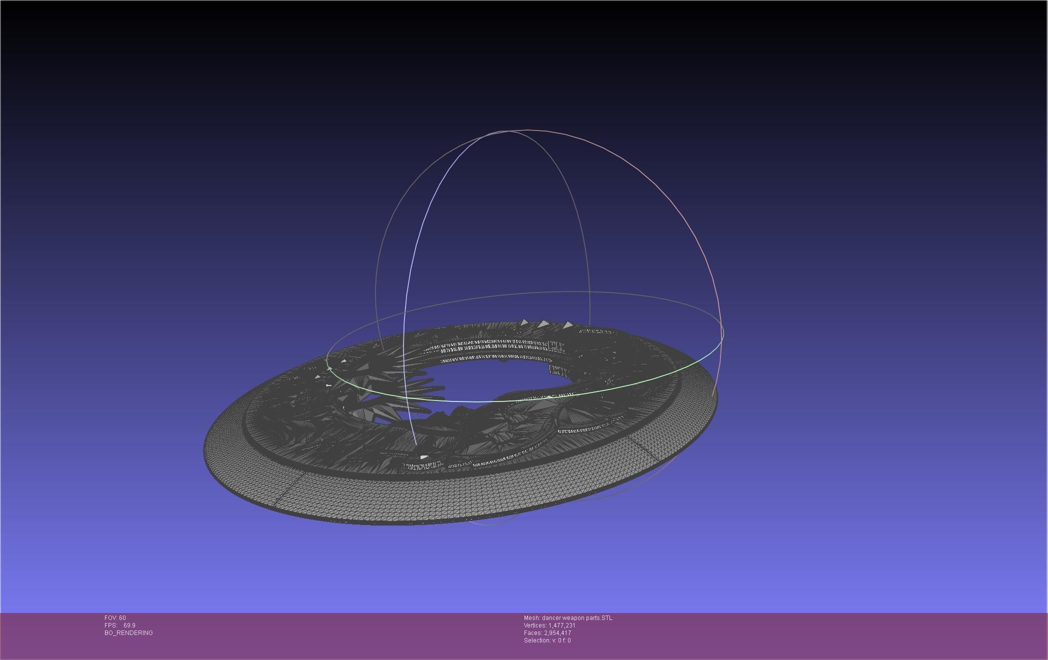 Final Fantasy XIV Dancer Disk Weapon Printable Assembly 3D print model_99