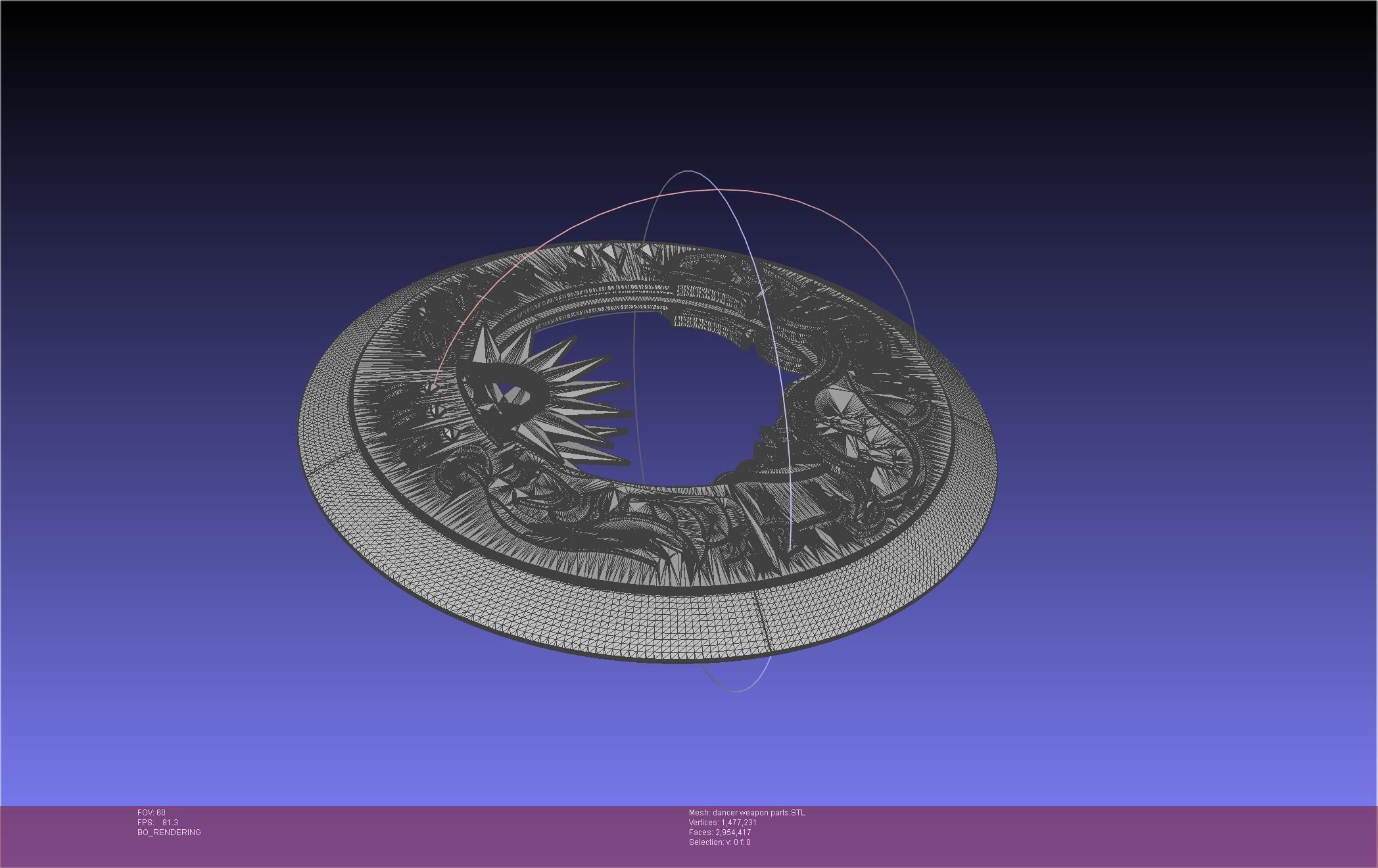 Final Fantasy XIV Dancer Disk Weapon Printable Assembly 3D print model_101