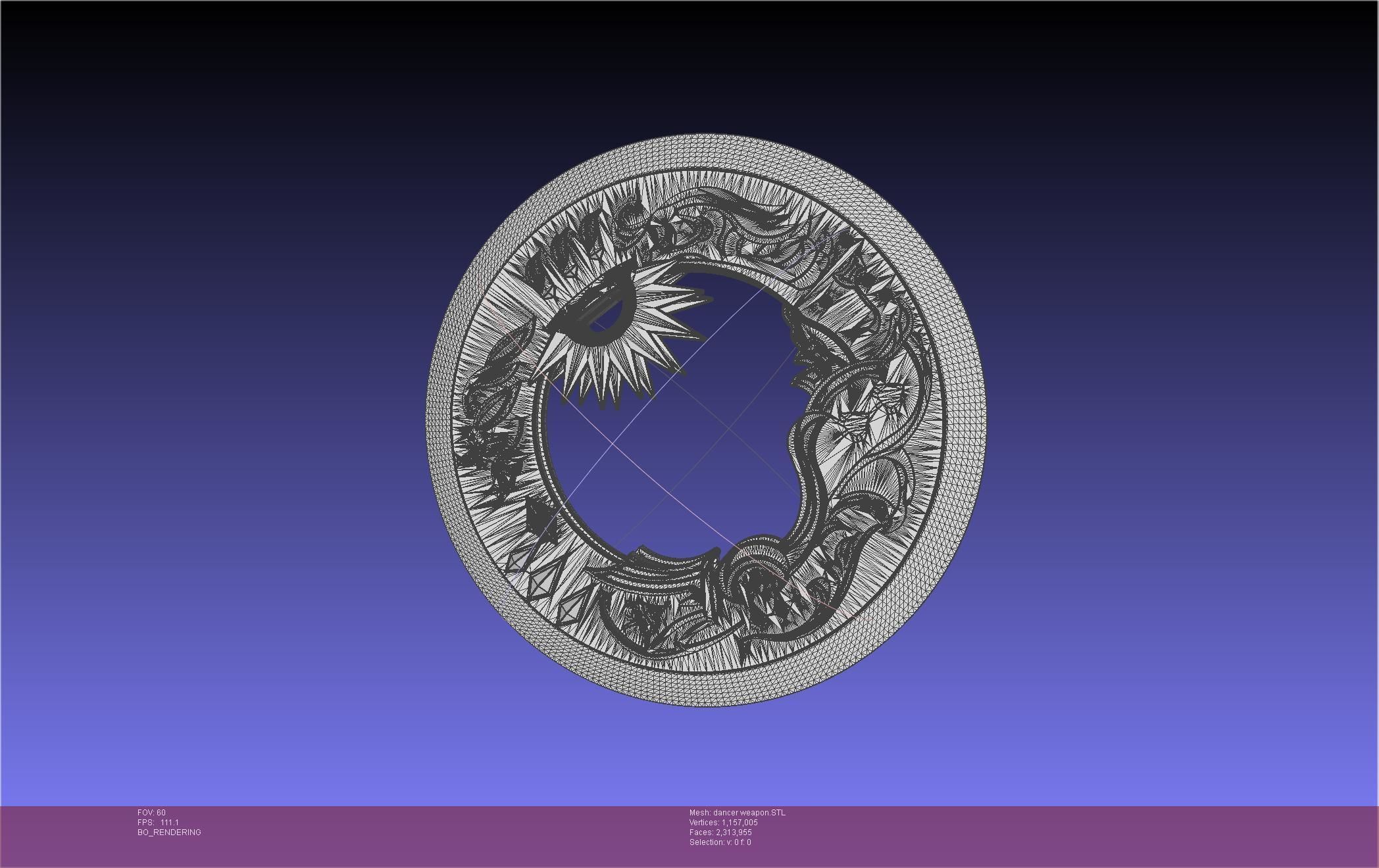 Final Fantasy XIV Dancer Disk Weapon Printable Assembly 3D print model_60