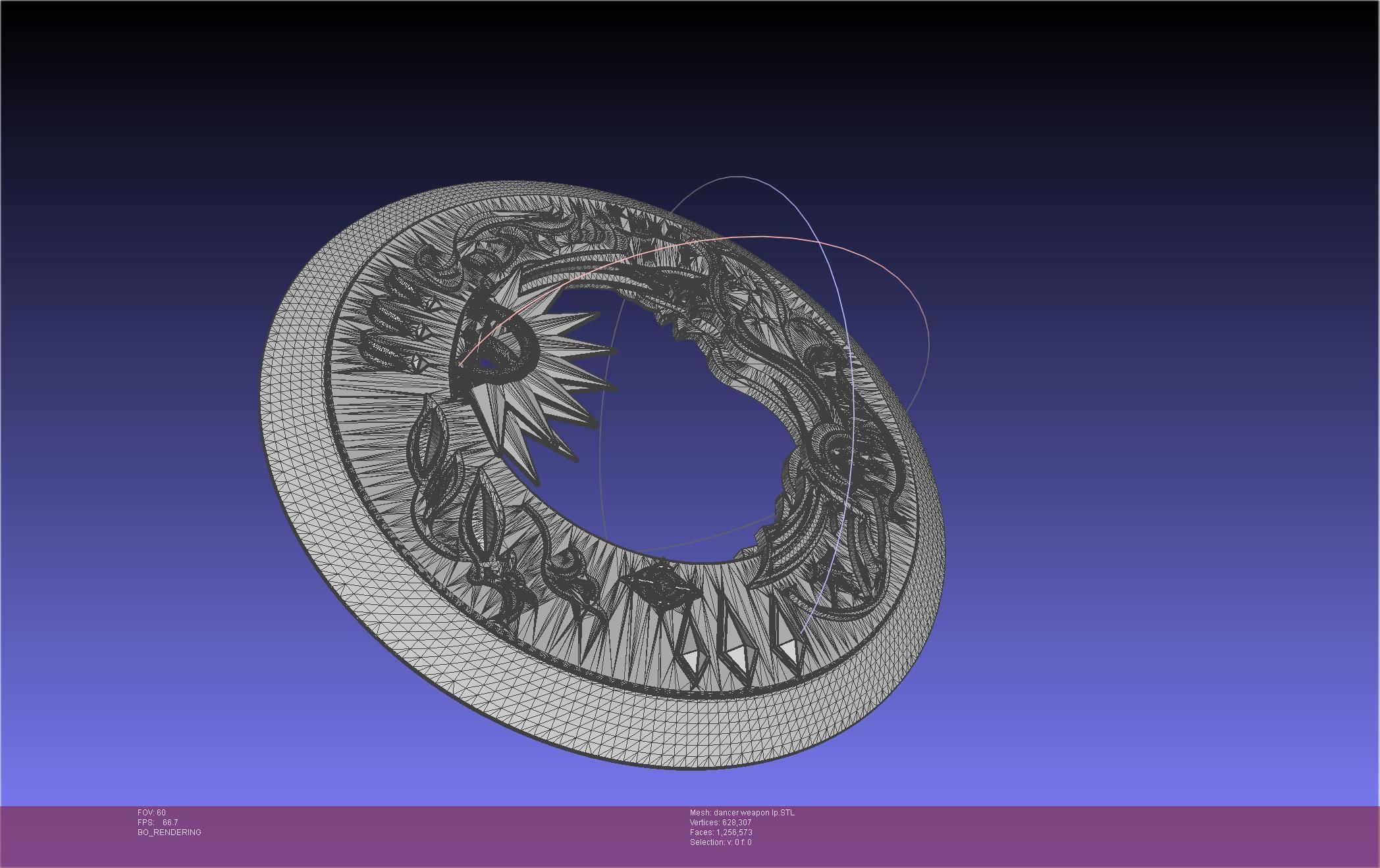 Final Fantasy XIV Dancer Disk Weapon Printable Assembly 3D print model_77