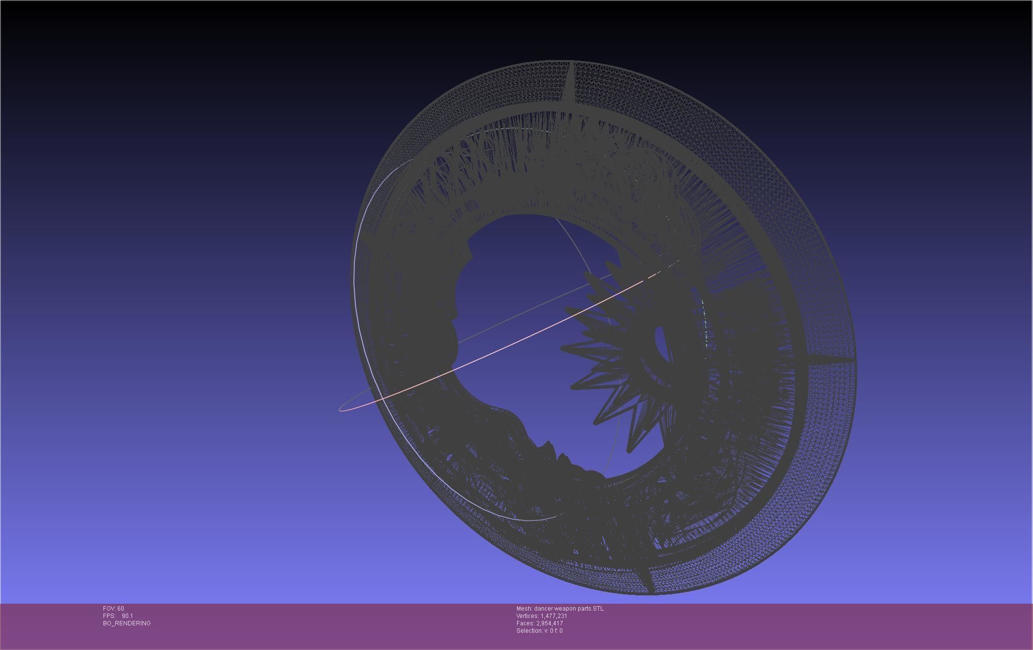 Final Fantasy XIV Dancer Disk Weapon Printable Assembly 3D print model_95