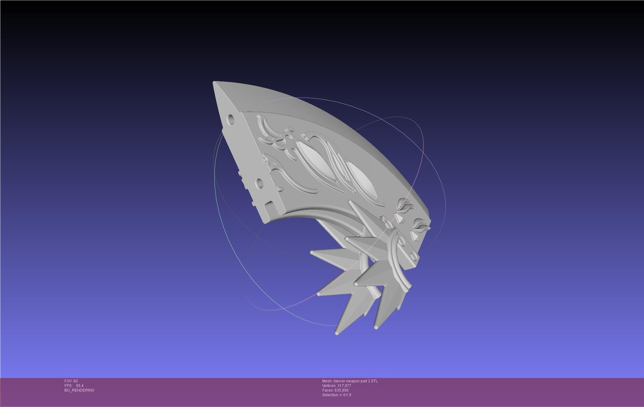 Final Fantasy XIV Dancer Disk Weapon Printable Assembly 3D print model_119