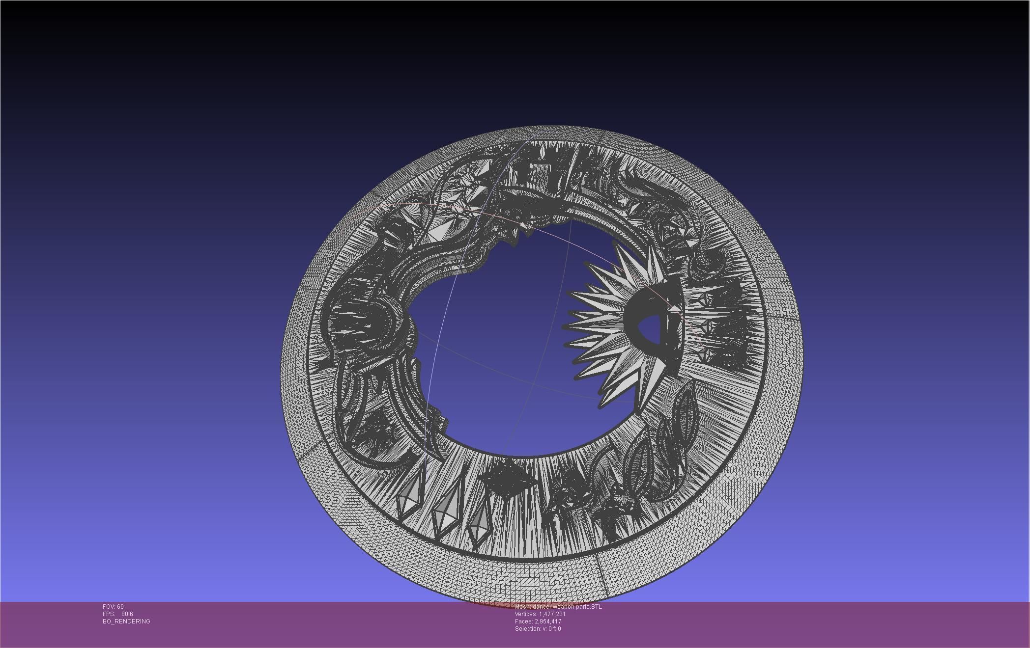 Final Fantasy XIV Dancer Disk Weapon Printable Assembly 3D print model_105