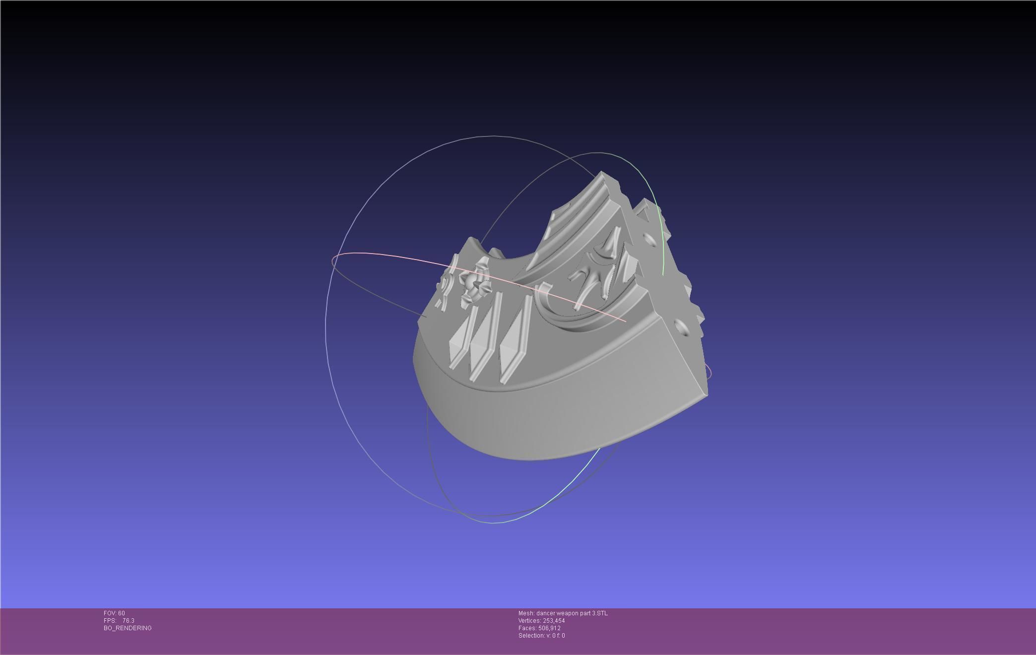 Final Fantasy XIV Dancer Disk Weapon Printable Assembly 3D print model_130