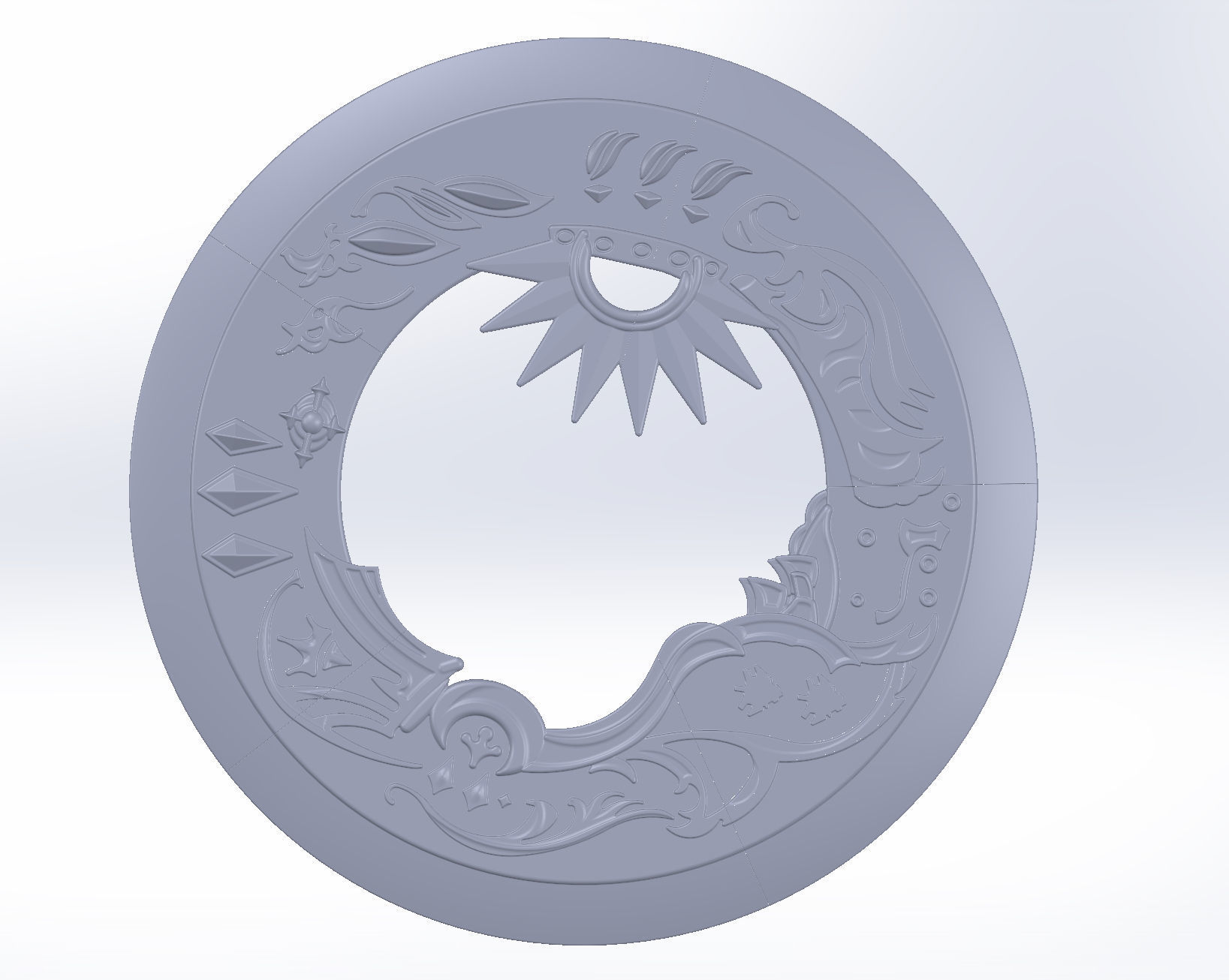 Final Fantasy XIV Dancer Disk Weapon Printable Assembly 3D print model_1