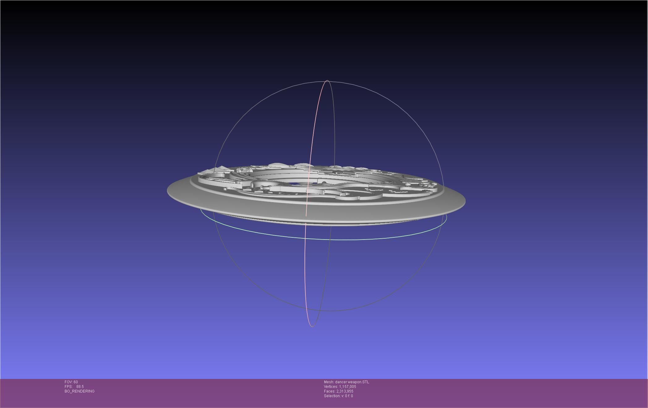 Final Fantasy XIV Dancer Disk Weapon Printable Assembly 3D print model_9