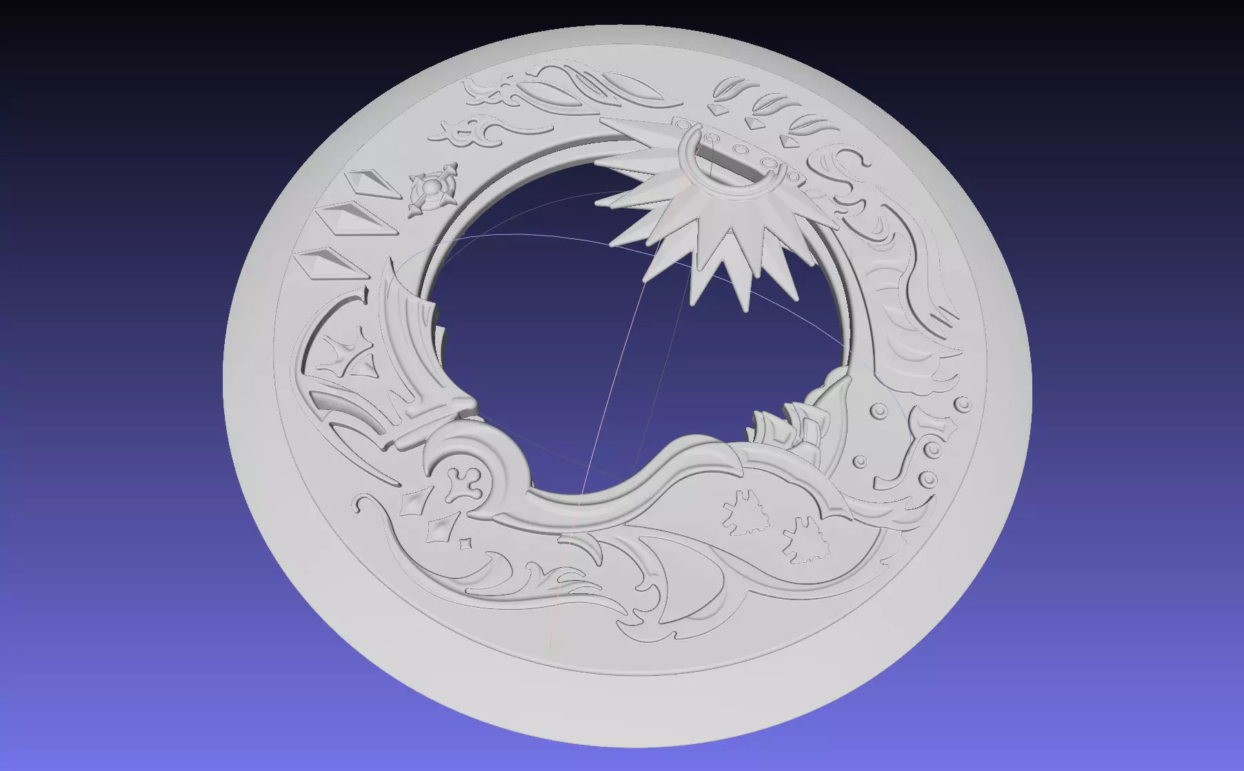 Final Fantasy XIV Dancer Disk Weapon Printable Assembly 3D print model_0