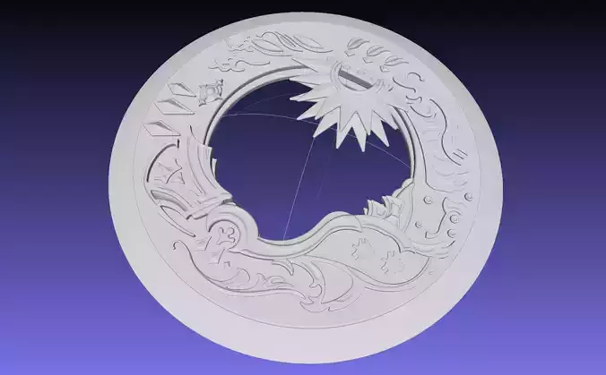 Final Fantasy XIV Dancer Disk Weapon Printable Assembly 3D print model