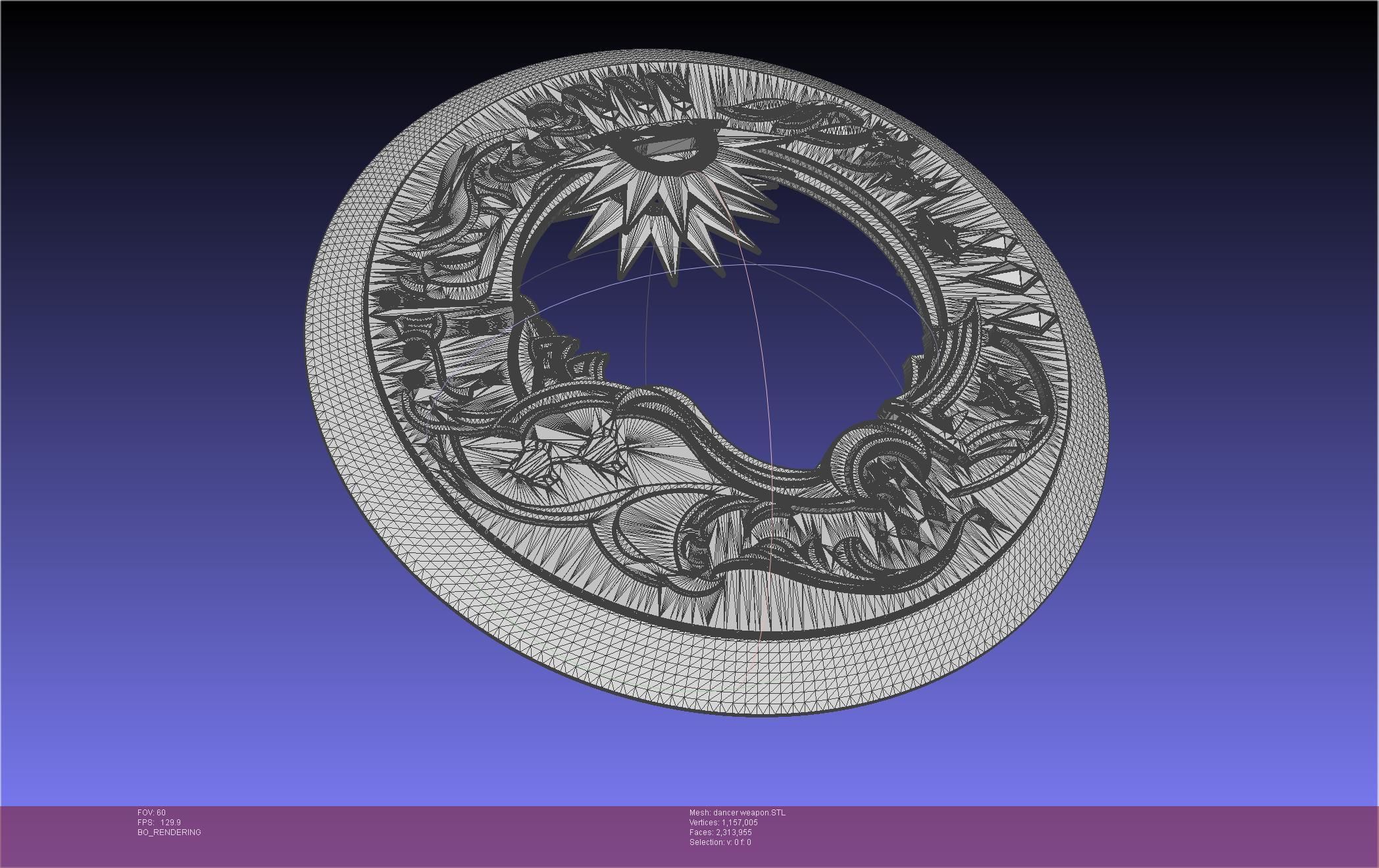 Final Fantasy XIV Dancer Disk Weapon Printable Assembly 3D print model_69