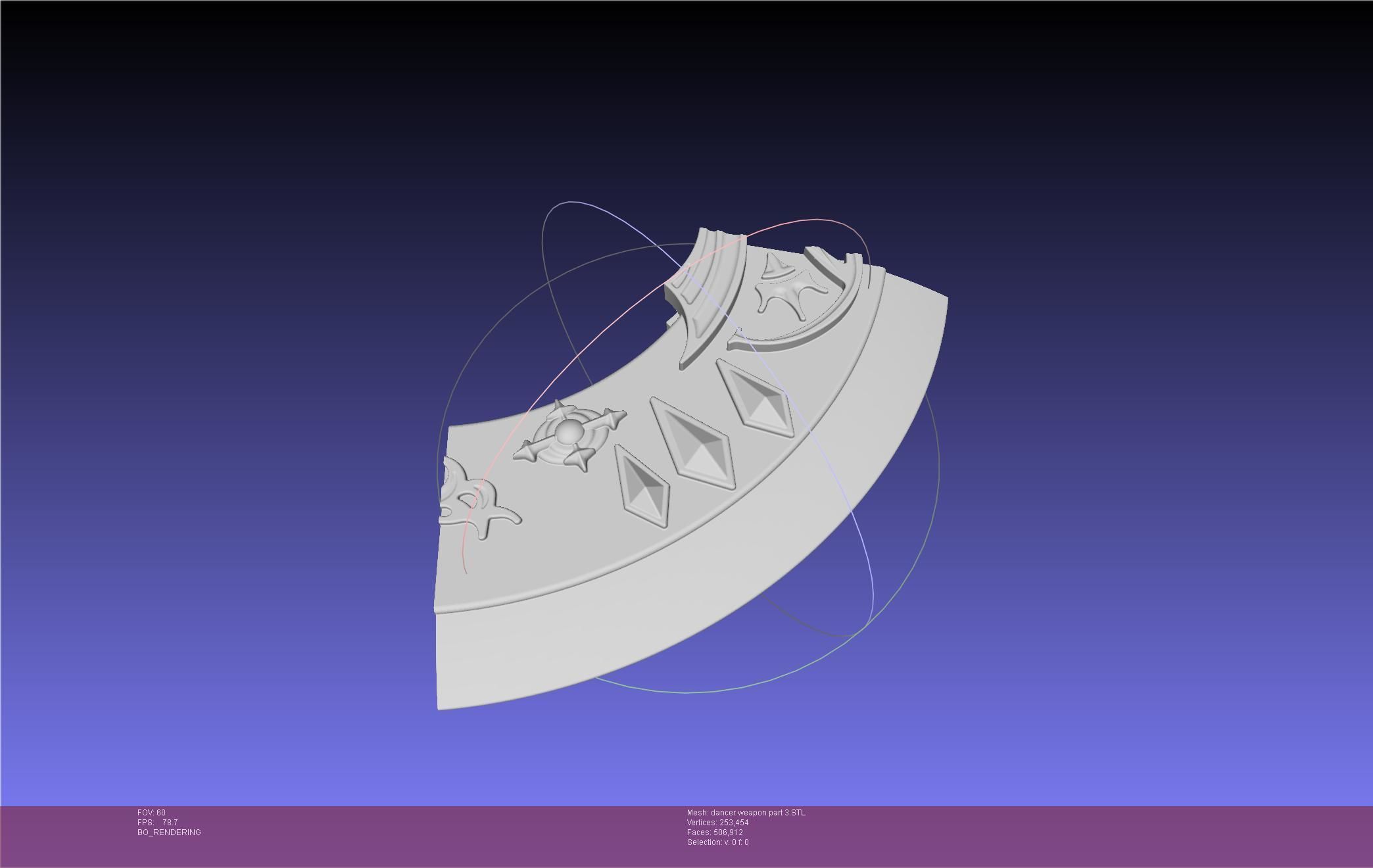 Final Fantasy XIV Dancer Disk Weapon Printable Assembly 3D print model_131